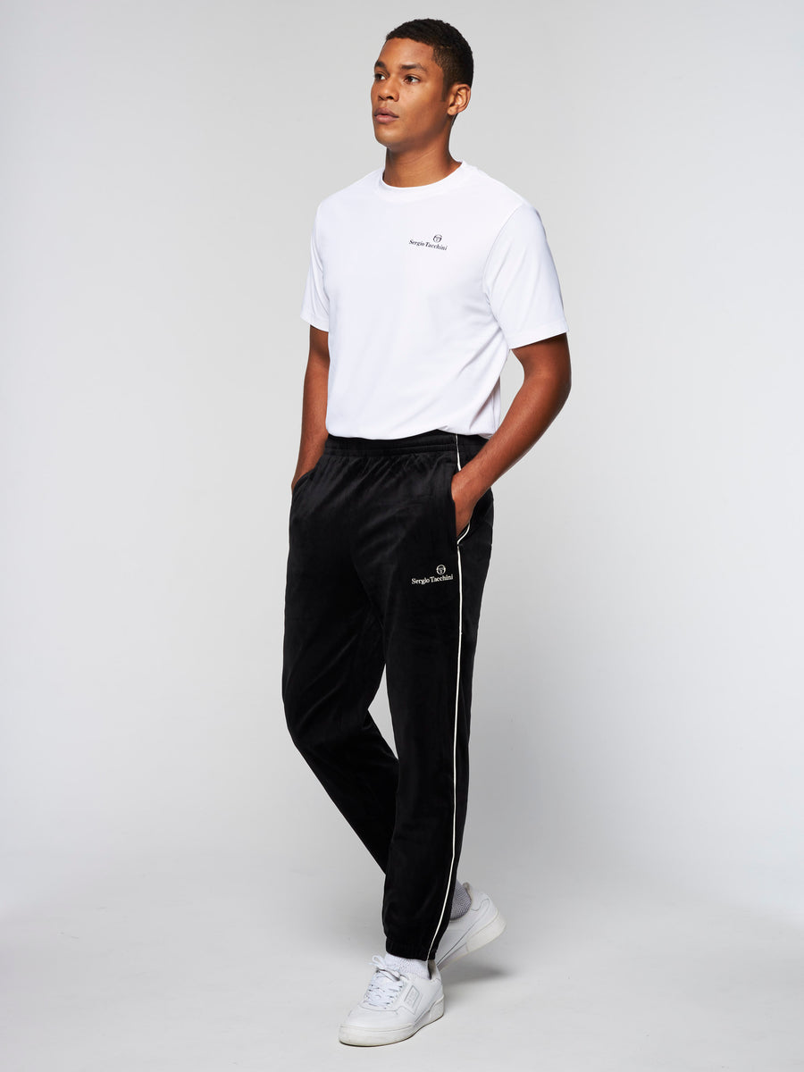 Gallone Velour Track Pant- Black Beauty