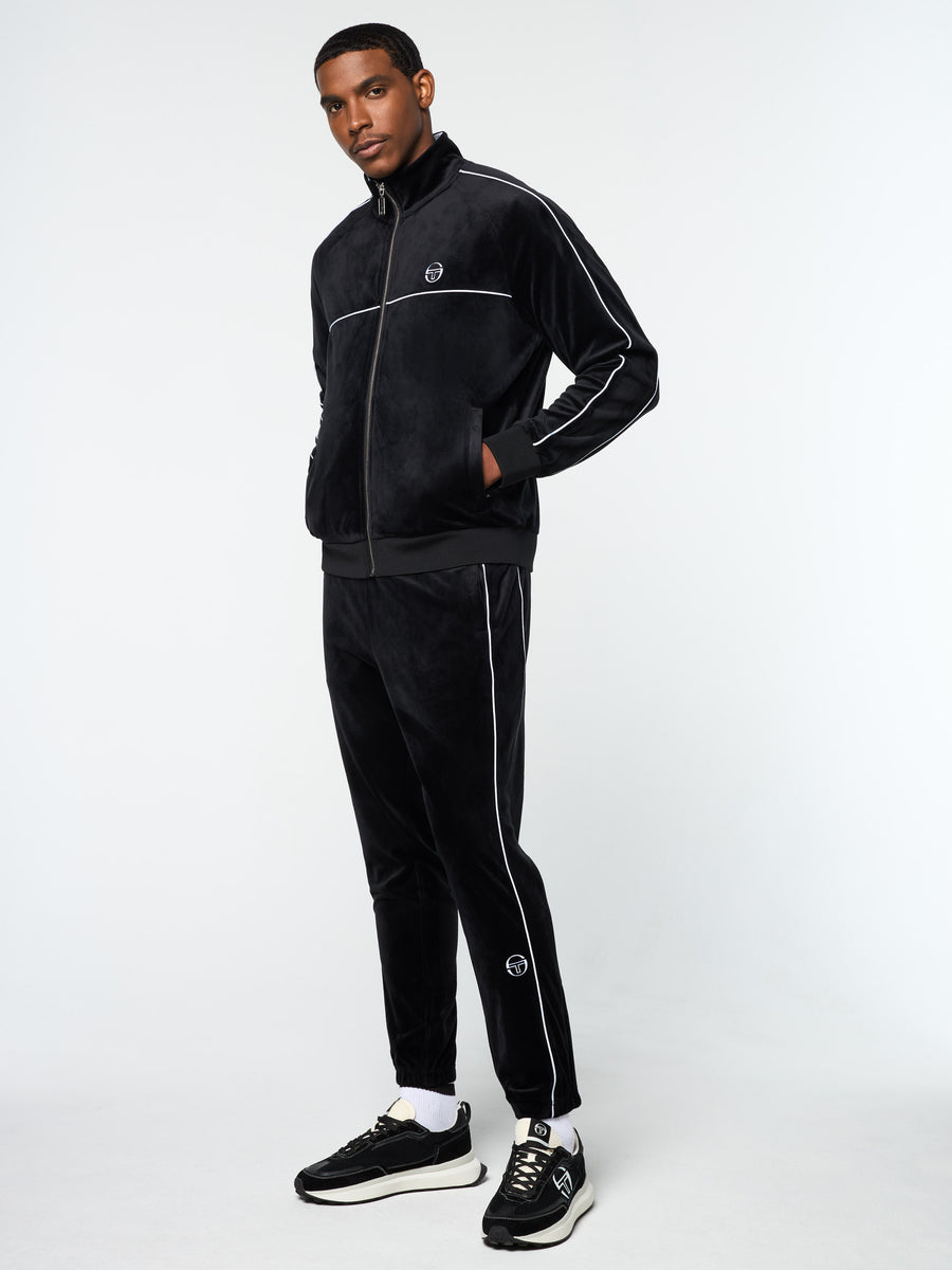 Lioni Velour Track Jacket- Black Beauty – Sergio Tacchini