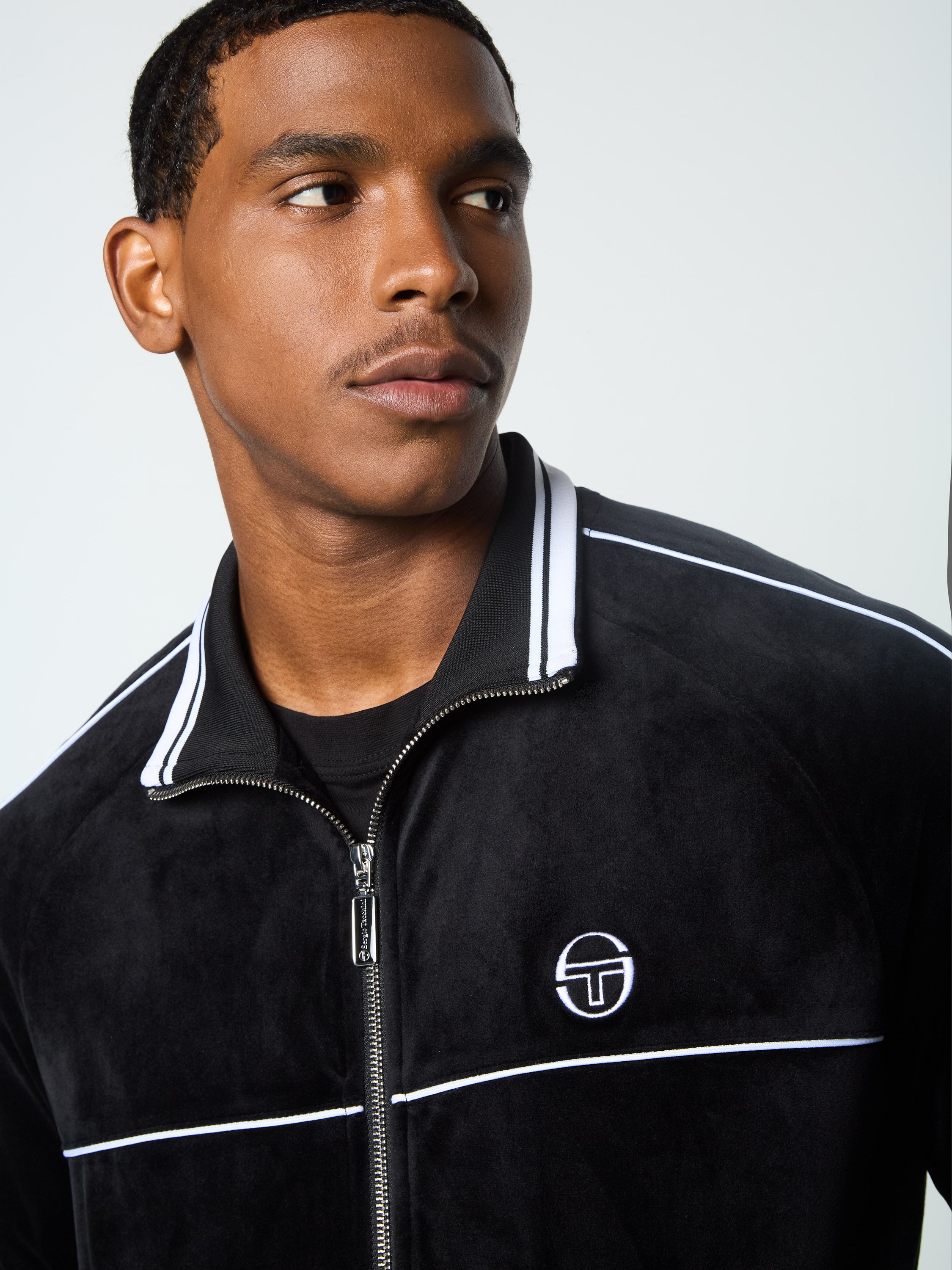 Lioni Velour Track Jacket- Black Beauty – Sergio Tacchini
