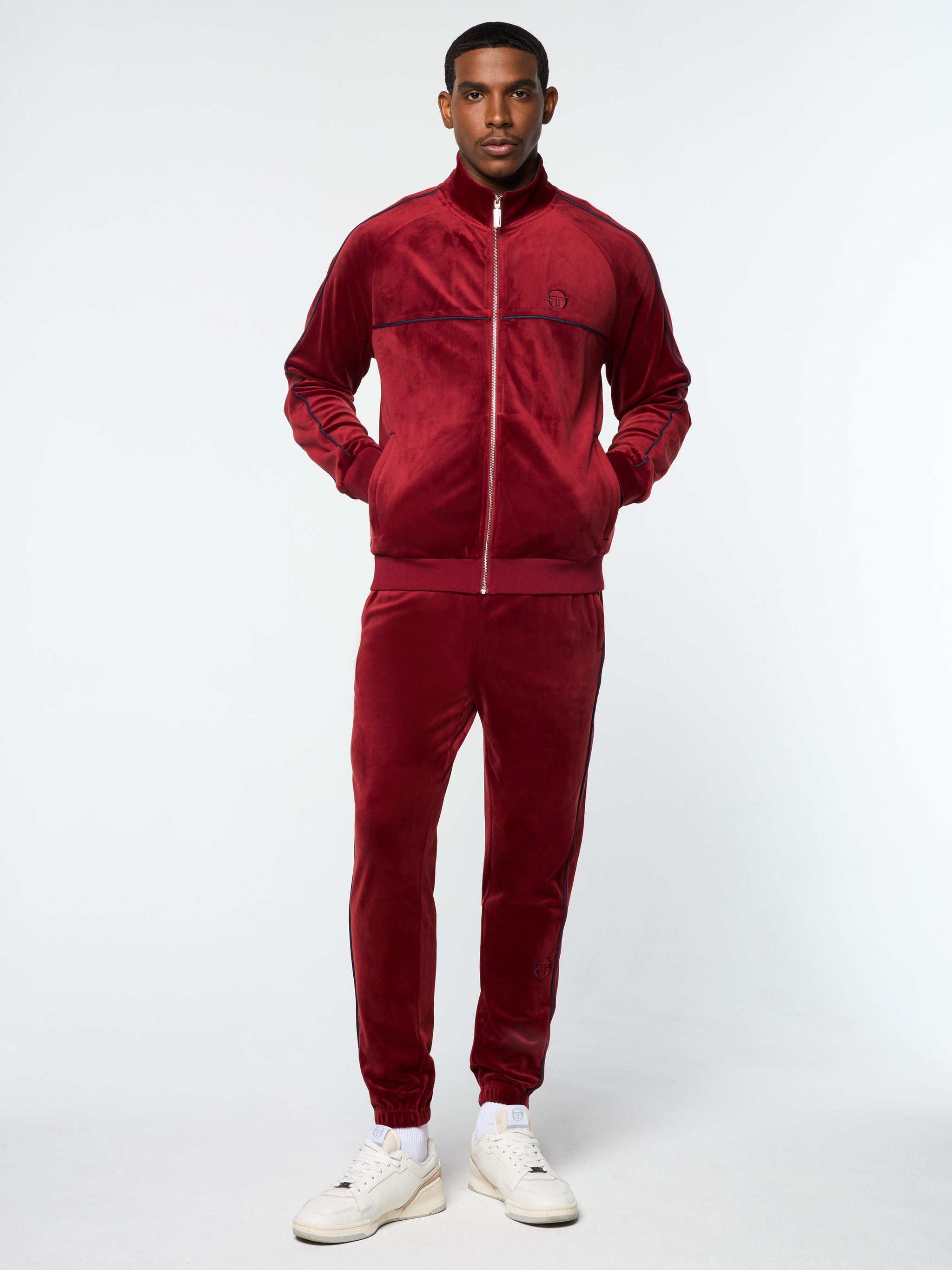 Lioni Velour Track Jacket- Sun Dried Tomato – Sergio Tacchini