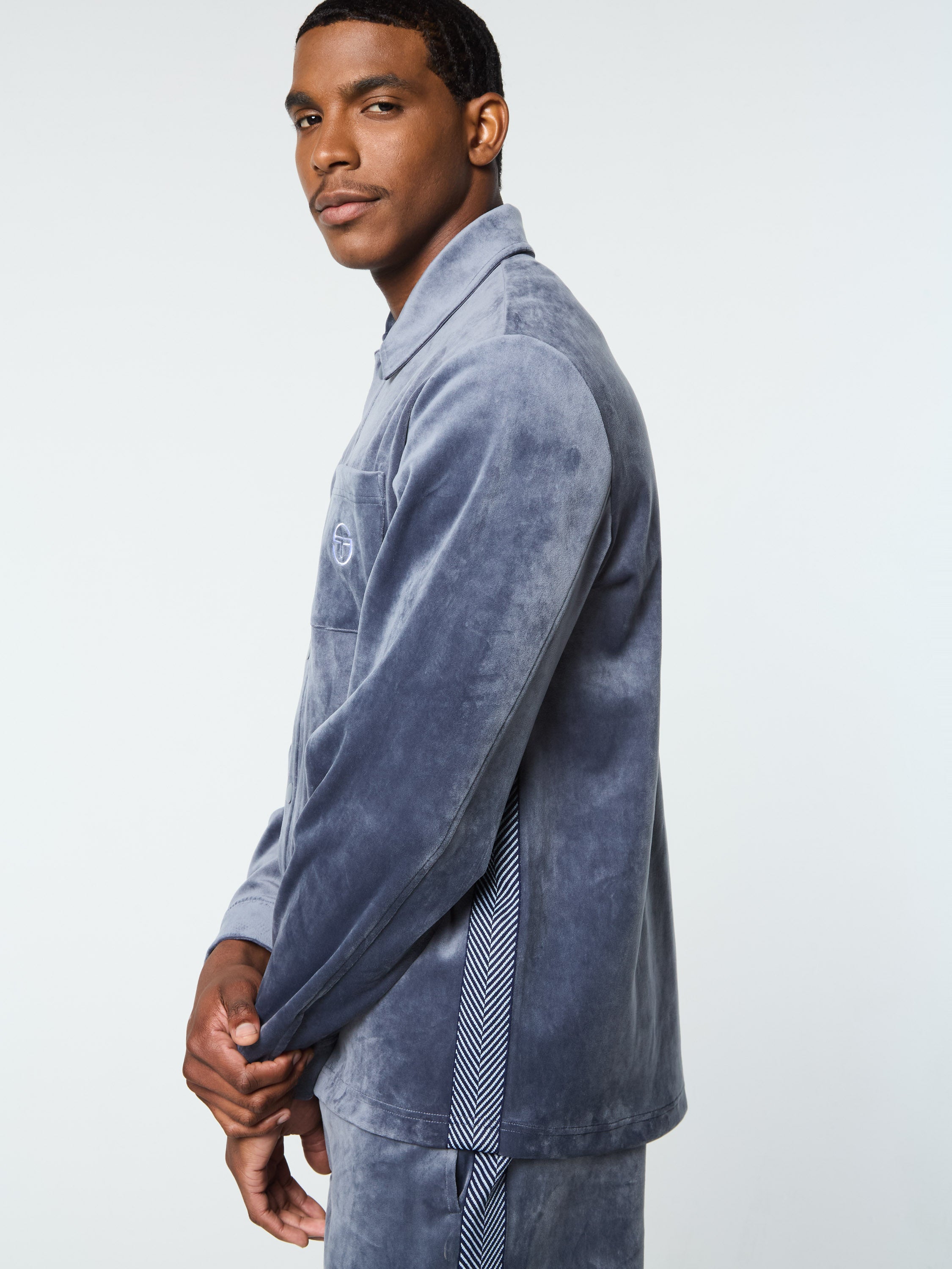 Maglia Velour Overshirt- Grisaille – Sergio Tacchini