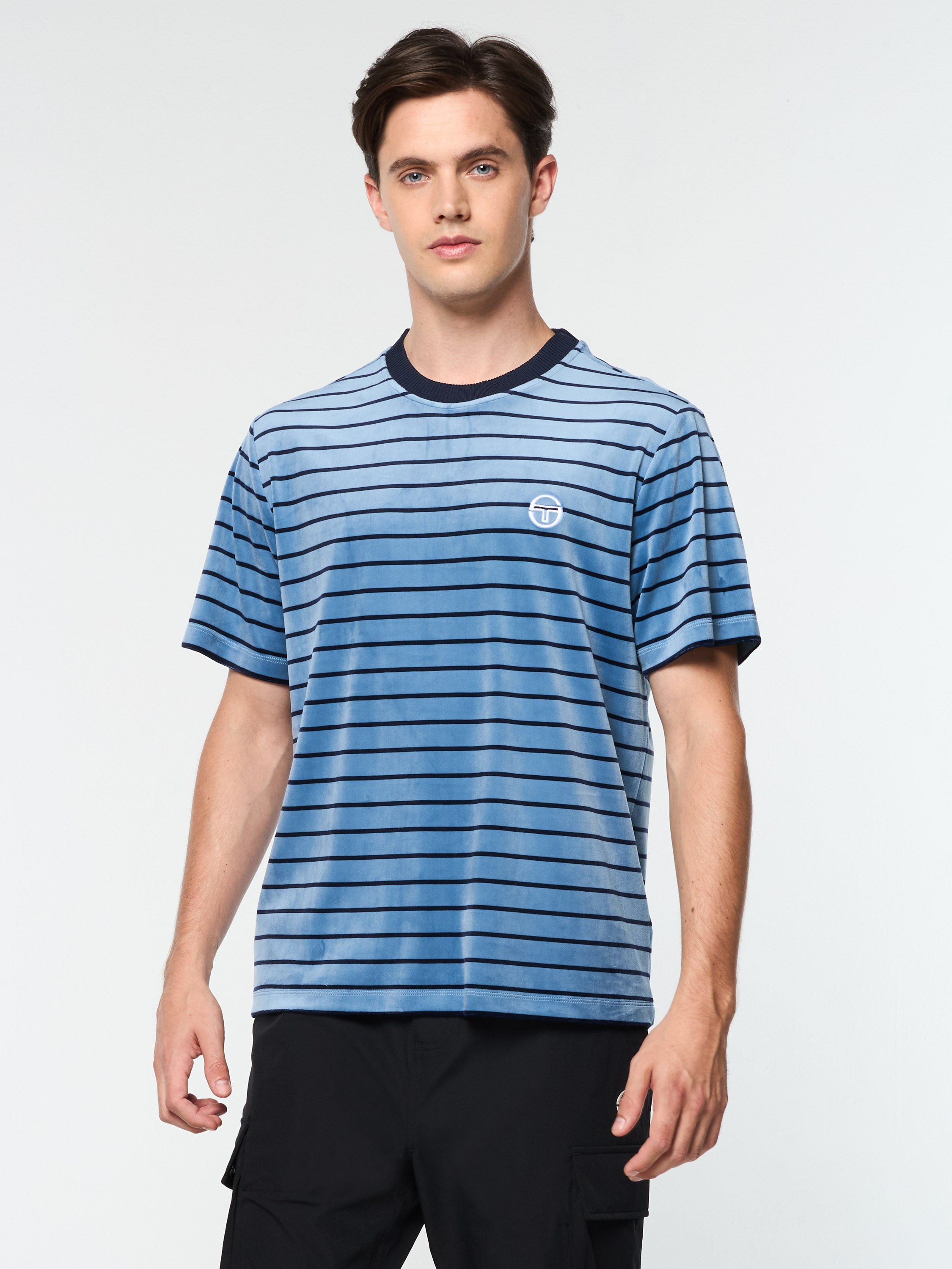 Foggia Velour T-Shirt- Coronet Blue – Sergio Tacchini