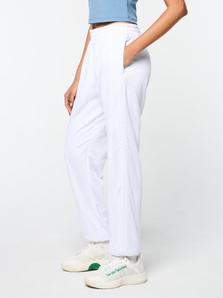 Adria Mesh Track Pant- Brilliant White – Sergio Tacchini