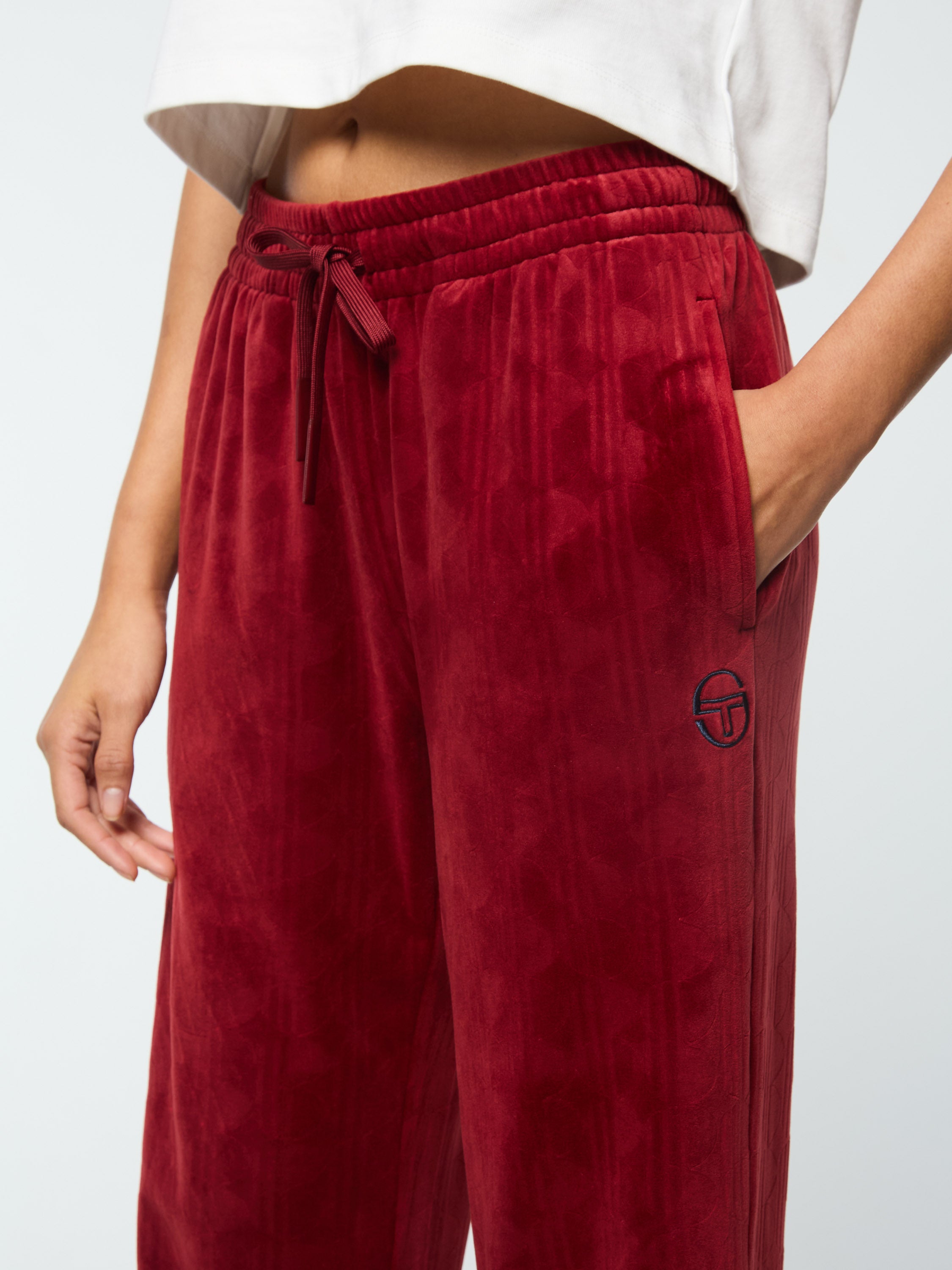 Gabrisa Velour Track Pant- Sun Dried Tomato – Sergio Tacchini