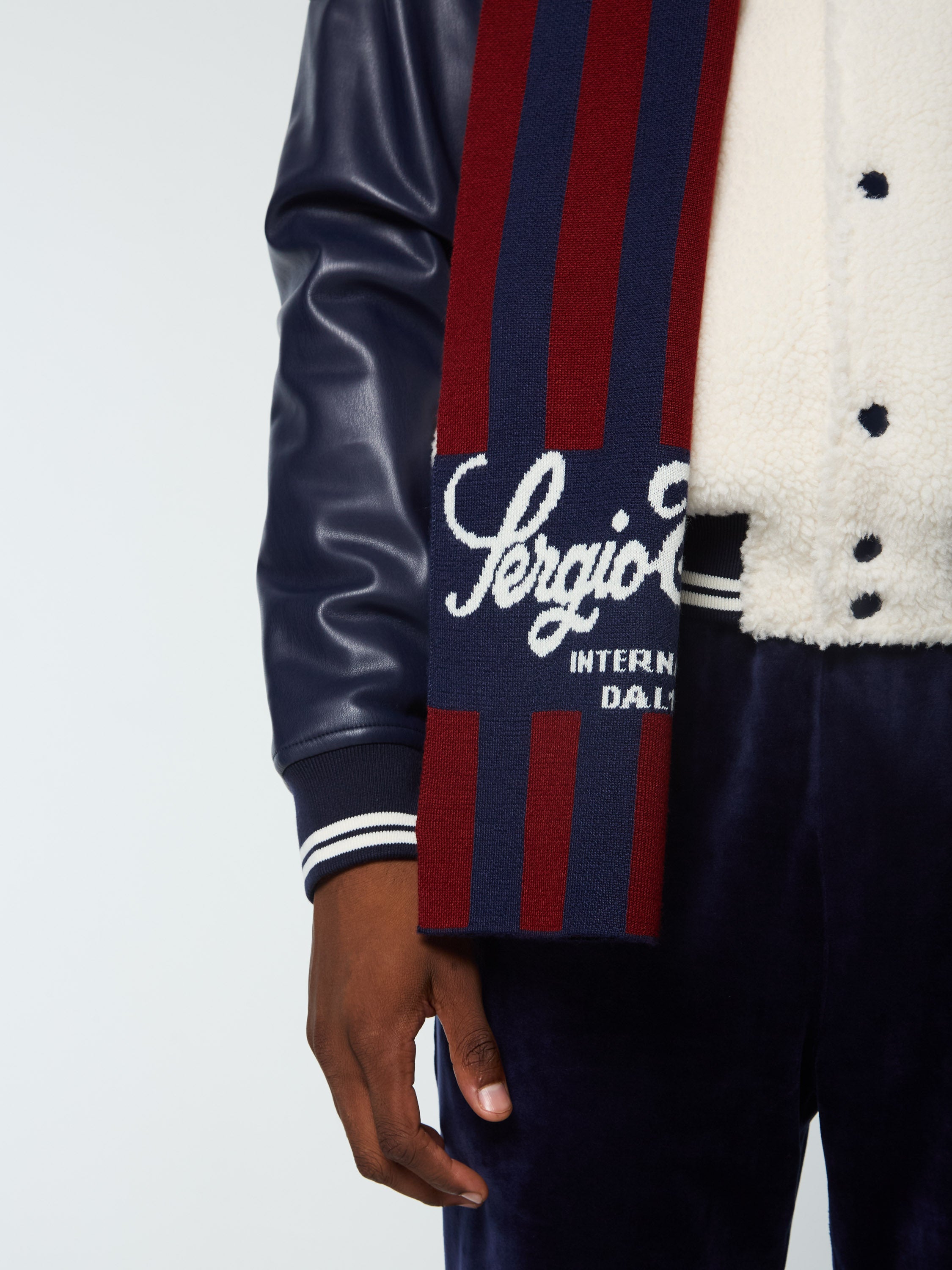 Gioco Jacquard Scarf- Maritime Blue – Sergio Tacchini