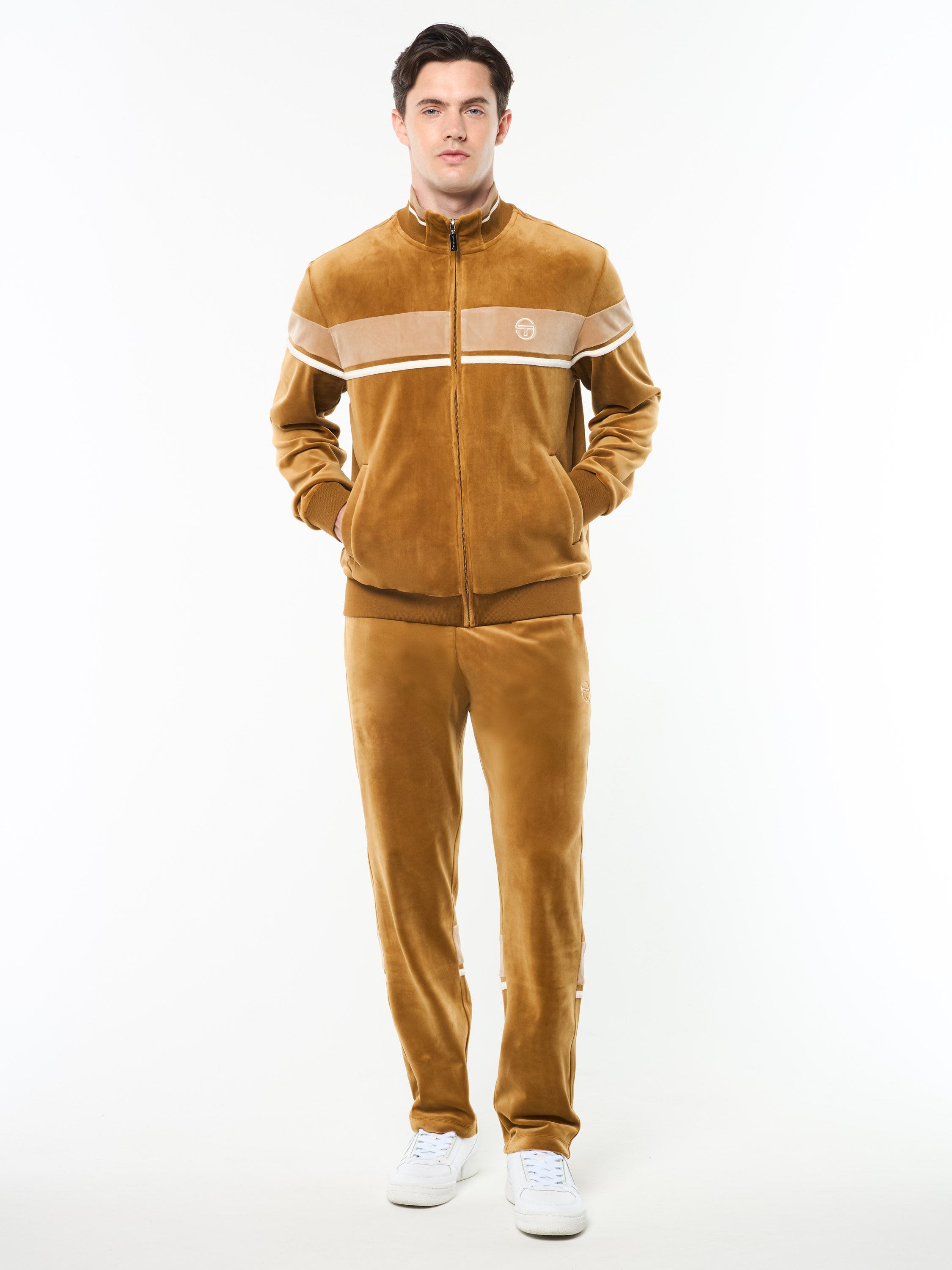 Damarindo Velour Track Jacket- Bronze Brown – Sergio Tacchini