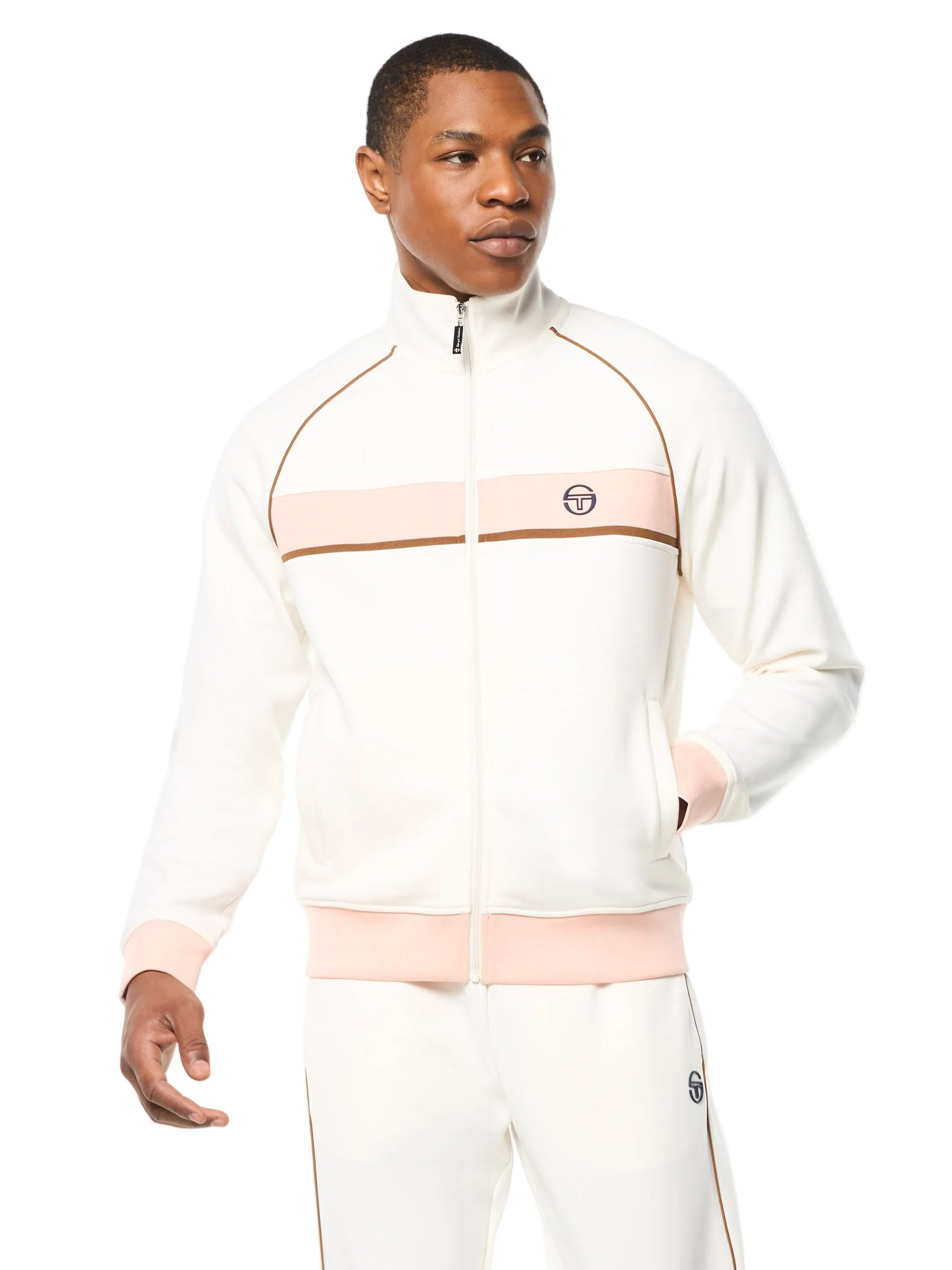 Giacca Da Tuta Uomo Sergio Tacchini Youngline MK2 | Colore Gardenia/Pale Banana, Taglia XXL, Stile Sportivo E Retro