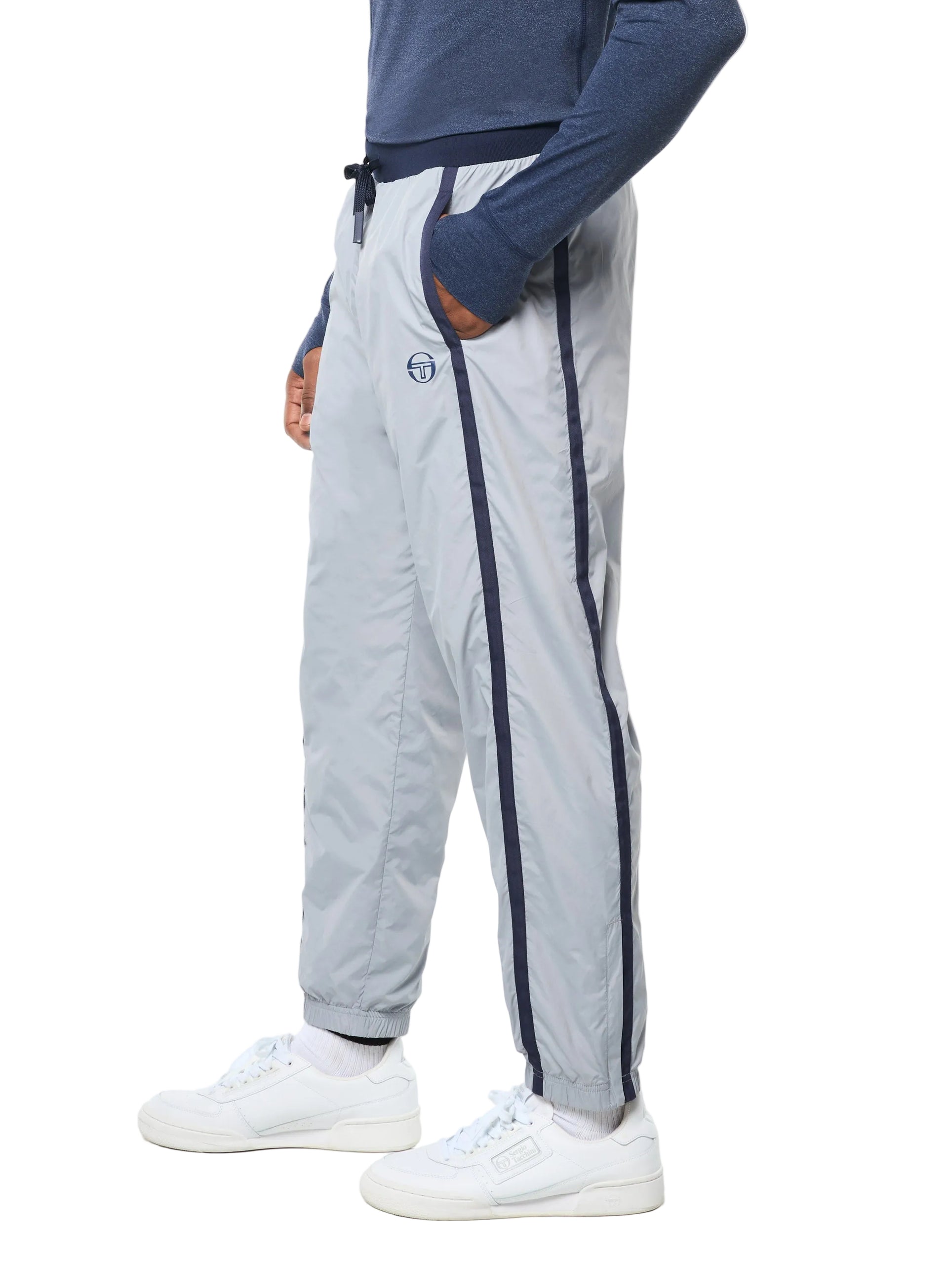 Pantalon De Survêtement Vintage Sergio Tacchini – Taille S – Bleu – Années 80/90 – Tenue De Sport Rétro