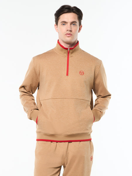 Piero  Nuvola Quarter Zip- Bronze Brown – Sergio Tacchini