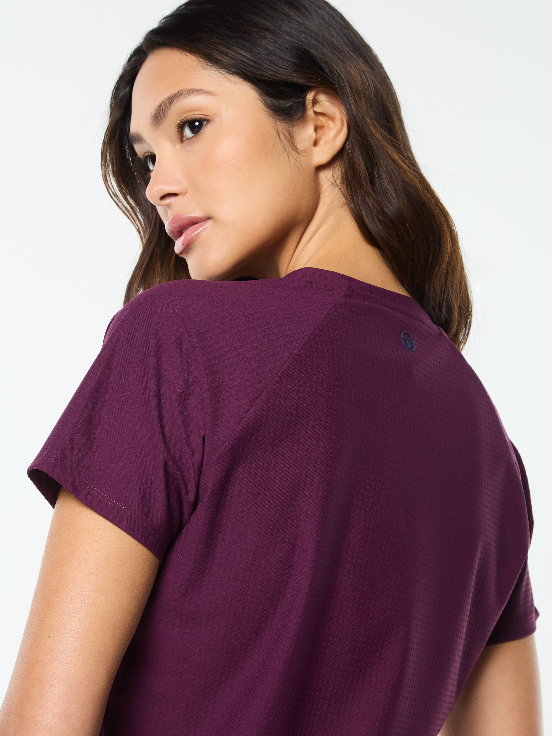 Eva Cropped Top- Potent Purple – Sergio Tacchini