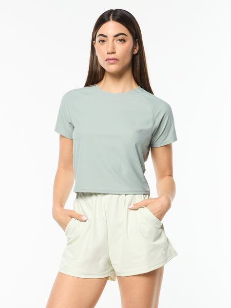 Eva Cropped Top- Slate Gray – Sergio Tacchini