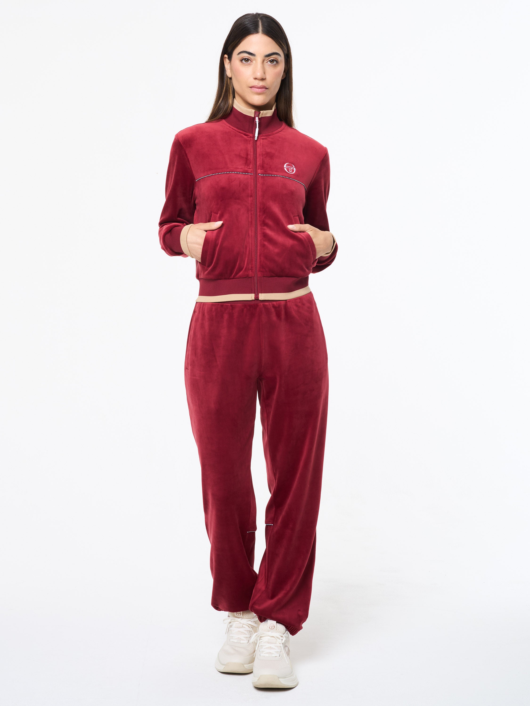 Leta Velour Jacket- Rhubarb – Sergio Tacchini