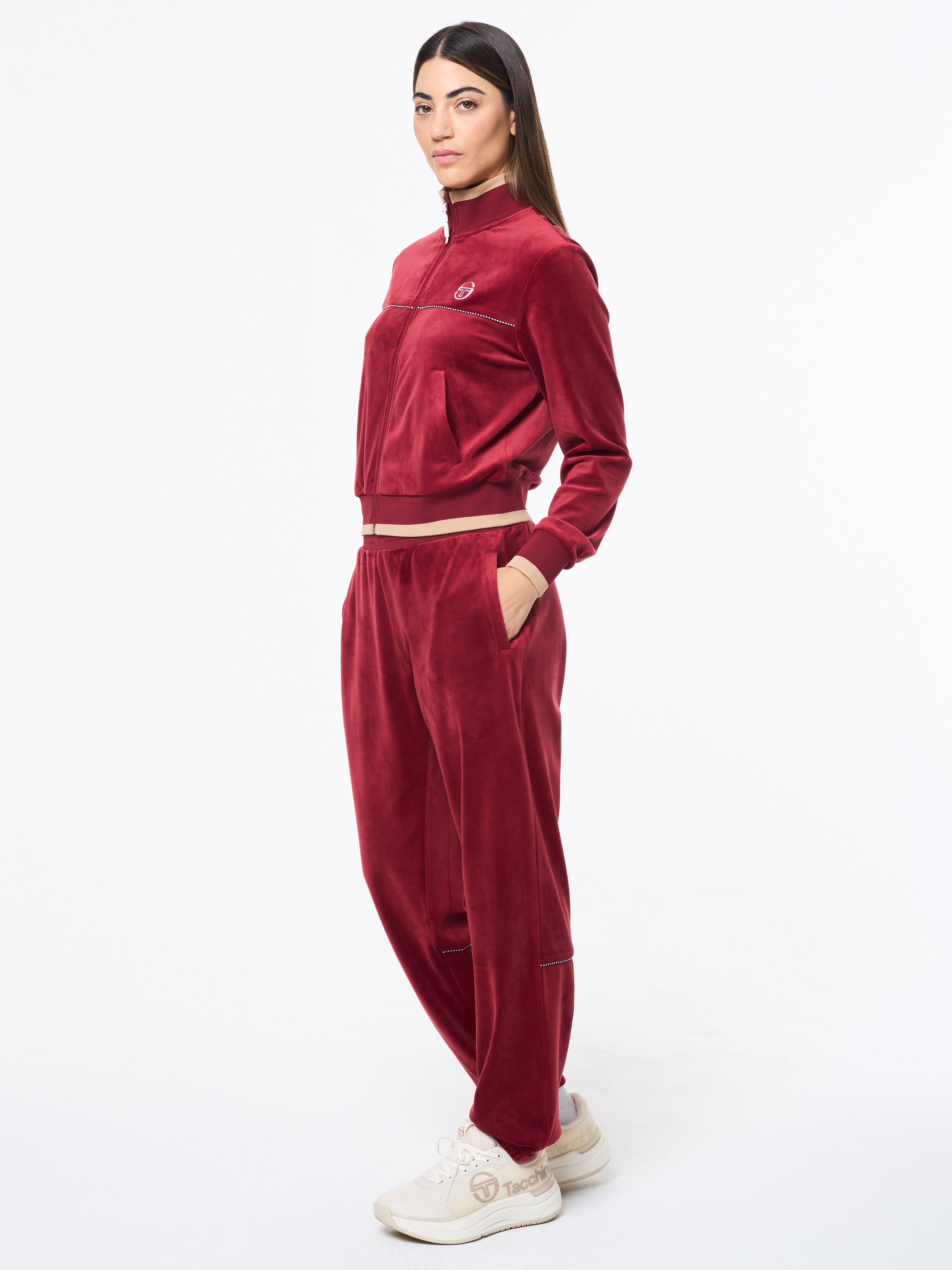 Leta Velour Jacket- Rhubarb – Sergio Tacchini