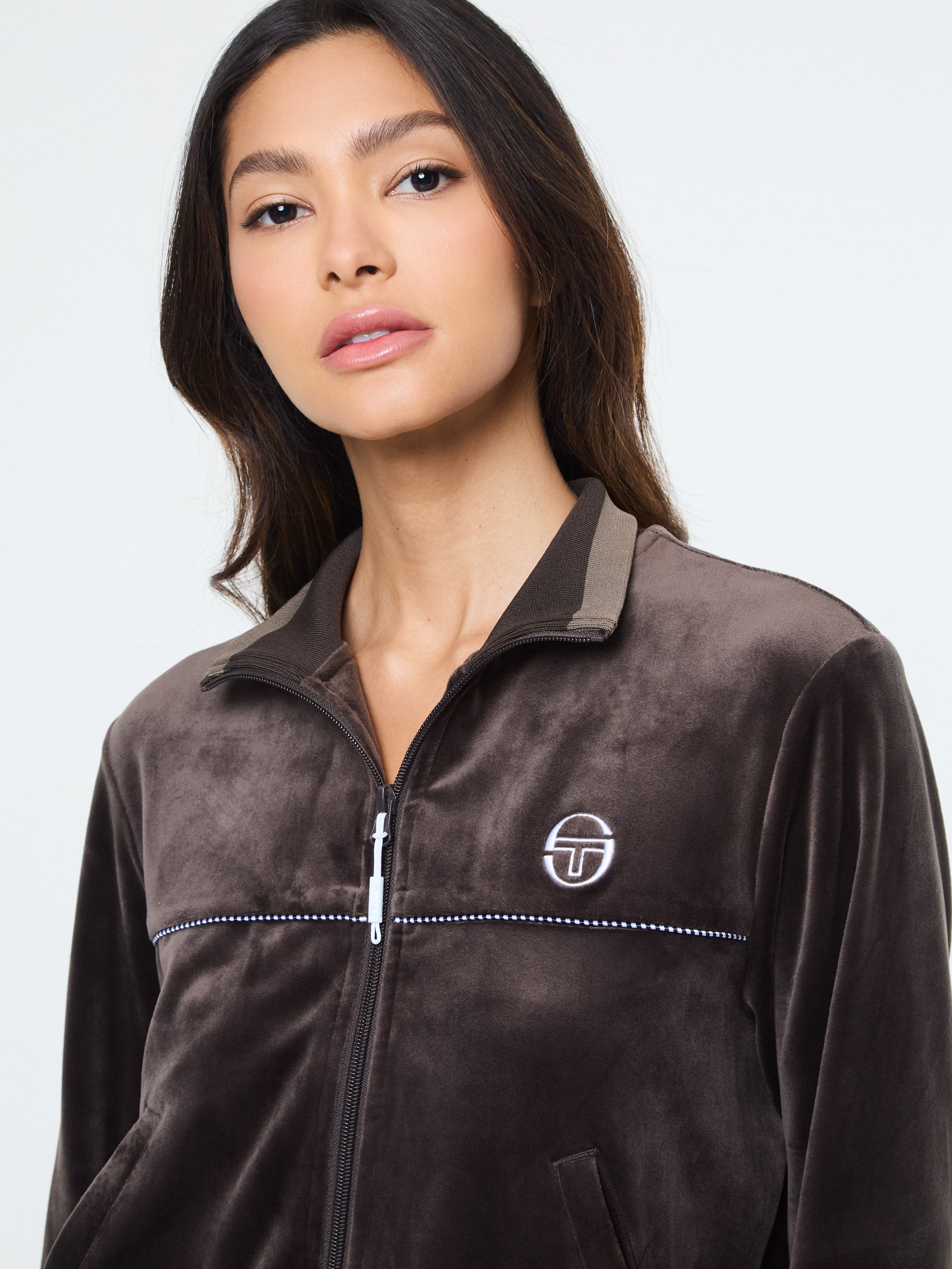 Leta Velour Jacket- Mulch – Sergio Tacchini