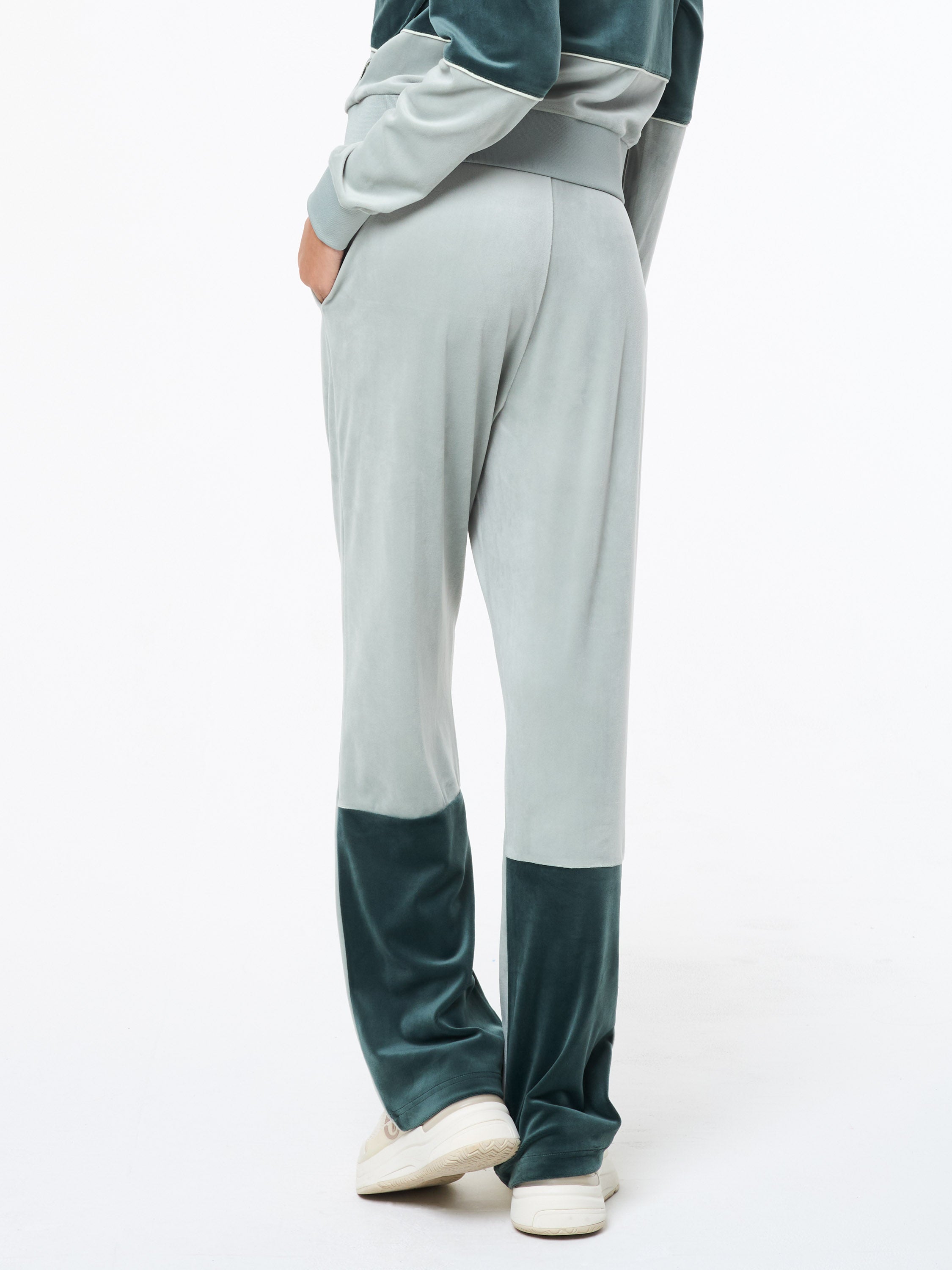 Lina Velour Track Pant- Green Gables