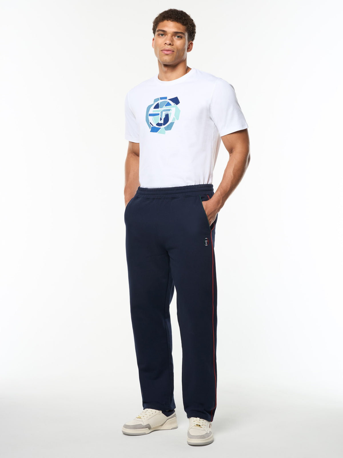 Tricolore Sweatpant in Maritime Blue, view 3