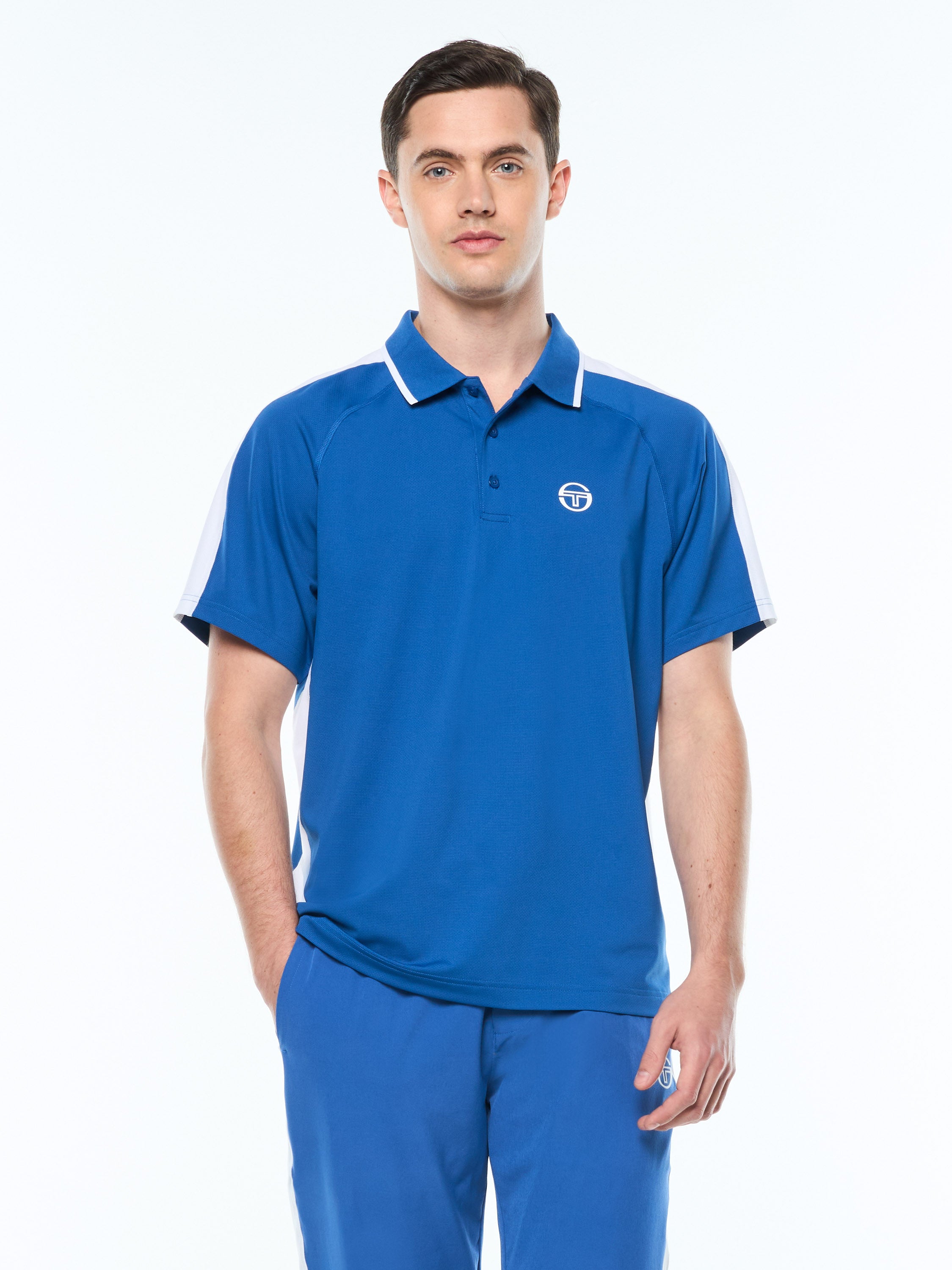 Trattino Performance Polo in Galaxy Blue