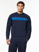 Tricolore Sweatshirt in Maritime Blue