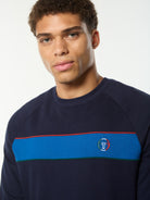 Tricolore Sweatshirt in Maritime Blue, view 7