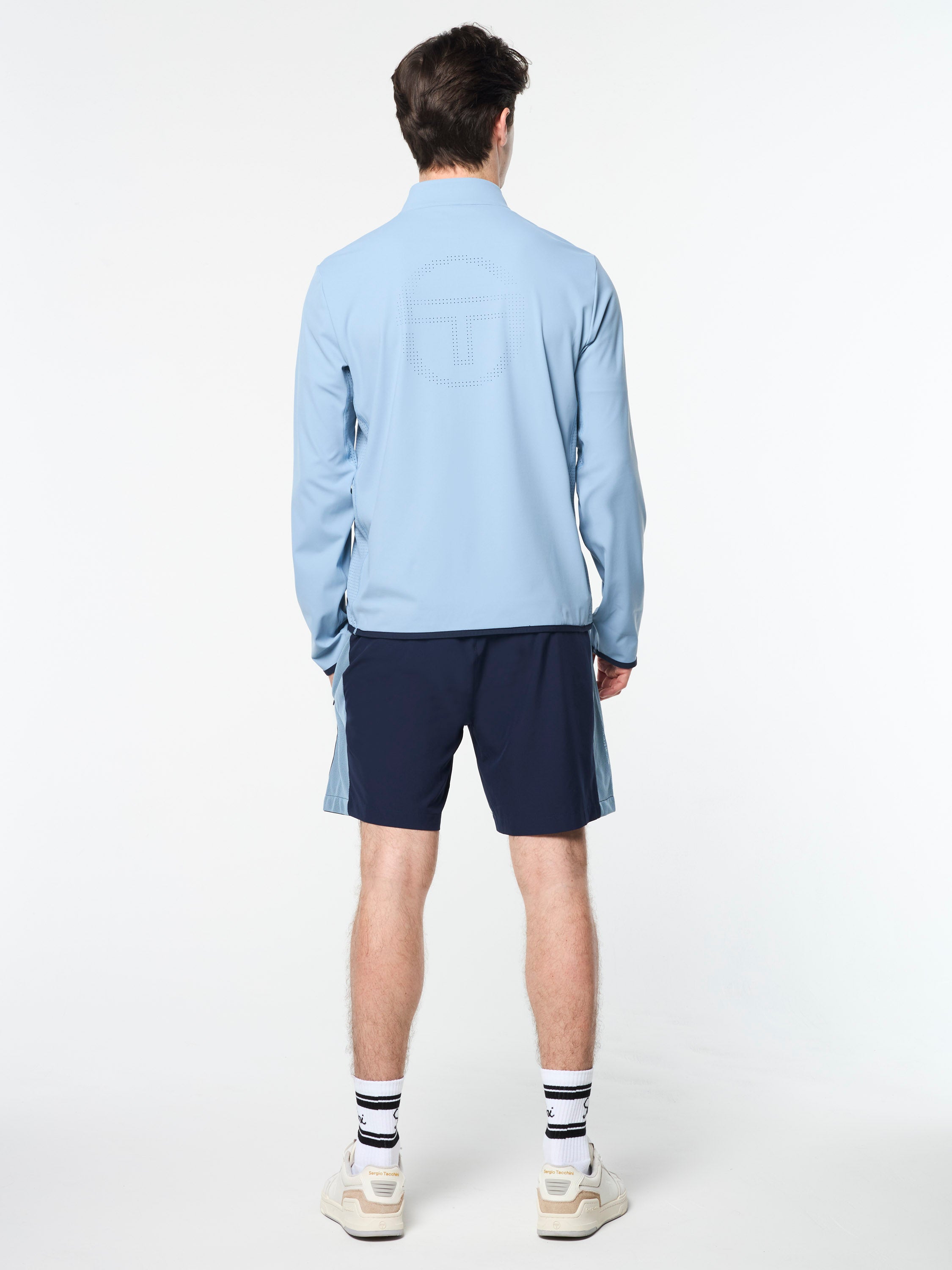 Elio 1/4 Zip Pullover- Faded Denim – Sergio Tacchini