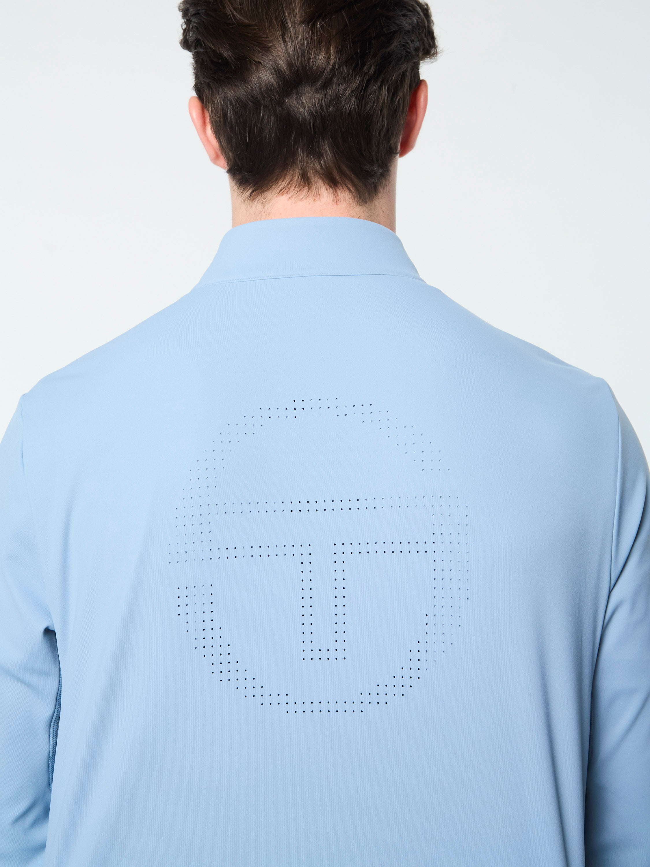 Elio 1/4 Zip Pullover- Faded Denim – Sergio Tacchini