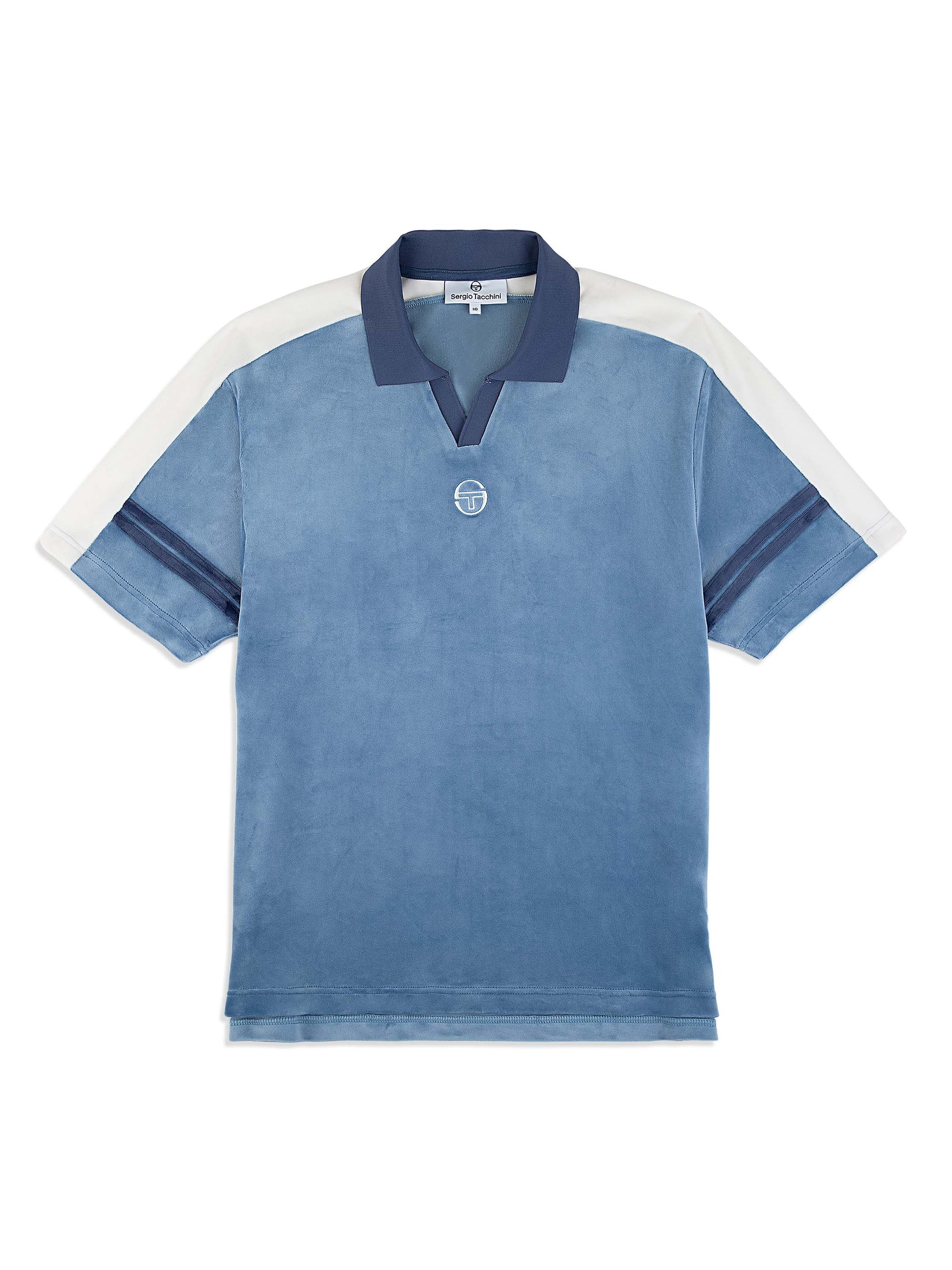 Cielo Velour Polo- Faded Denim – Sergio Tacchini