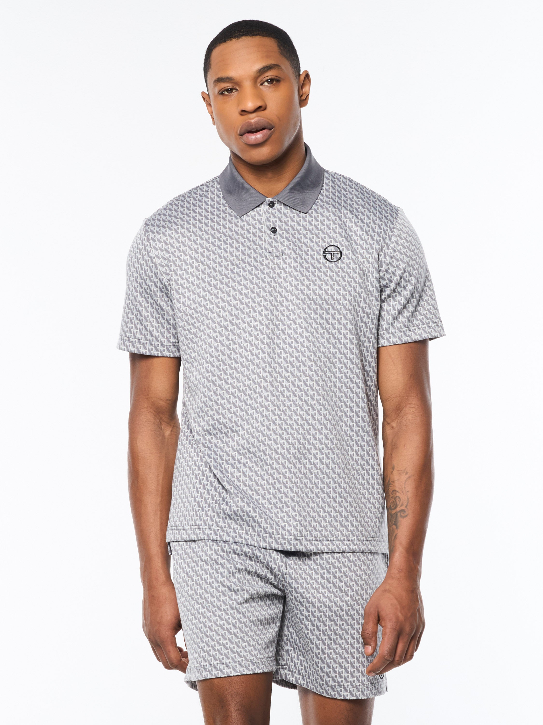 サルセーションY11 Mesh Knit Top Paolo Knit Polo- Quiet Shade – Sergio Tacchini
