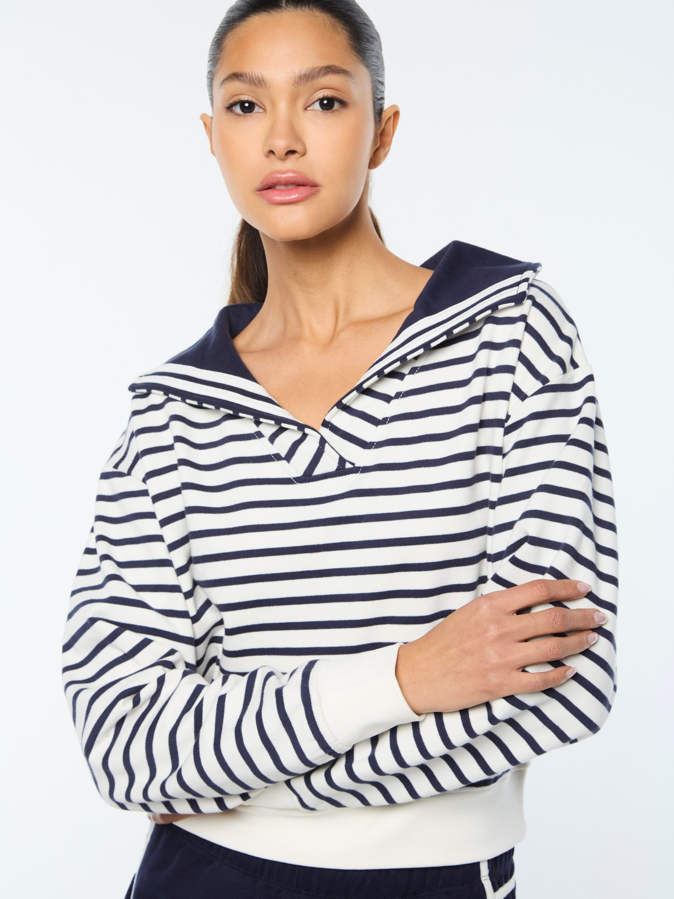 Marina Sailor Collar Sweatshirt- Gardenia – Sergio Tacchini
