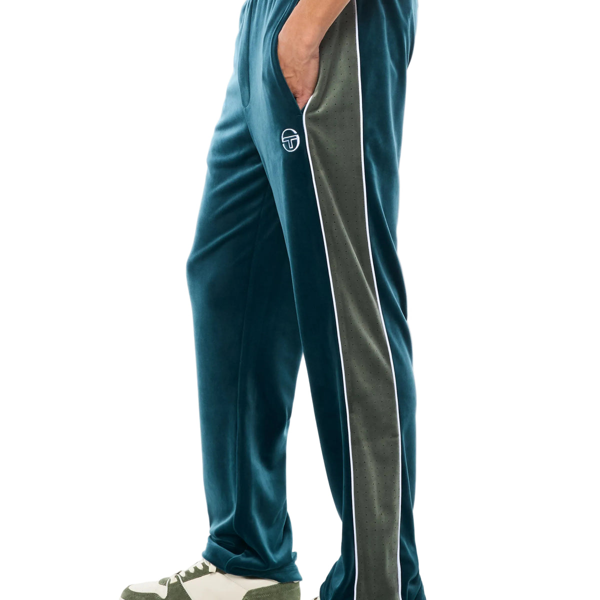 Forato Velour Track Pant-Mediterranea – Sergio Tacchini