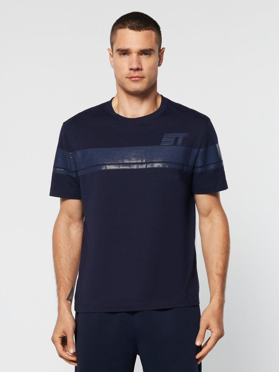 Perforata T-Shirt- Maritime Blue