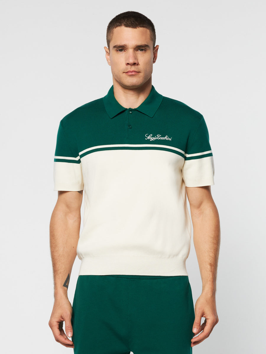 Roselli Knit Polo- Evergreen