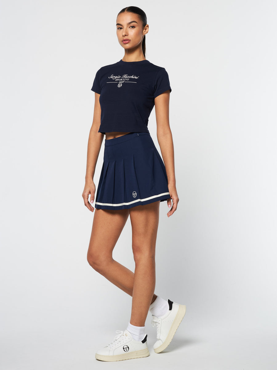 Kalkman Tennis Skirt-  Maritime Blue