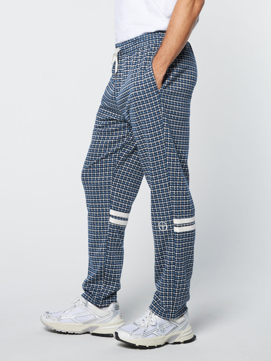 Dallas Houndstooth Track Pant Maritime Blue Sergio Tacchini