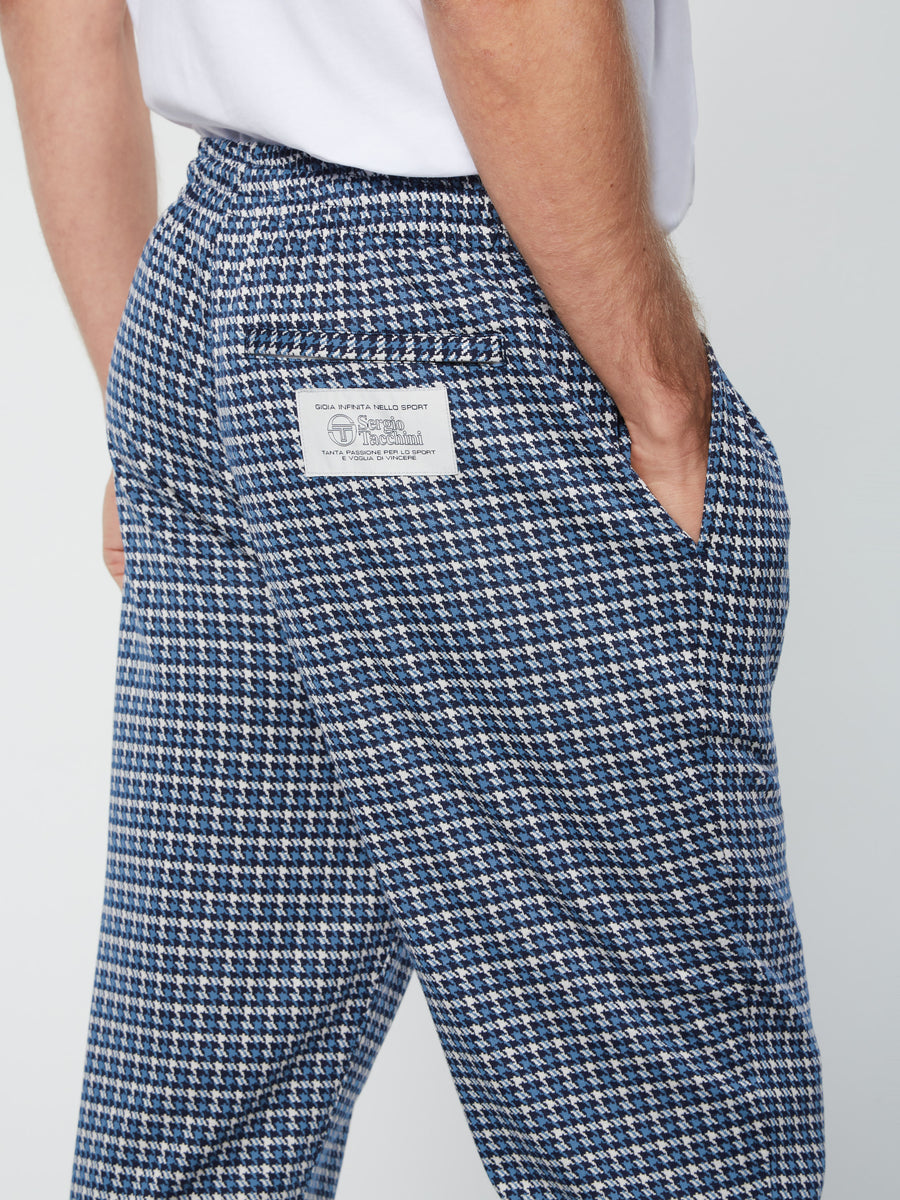 Dallas Houndstooth Track Pant Maritime Blue Sergio Tacchini