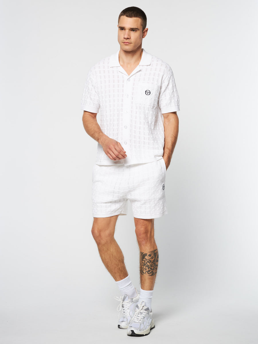 Ulivo Crochet Shirt- Brilliant White