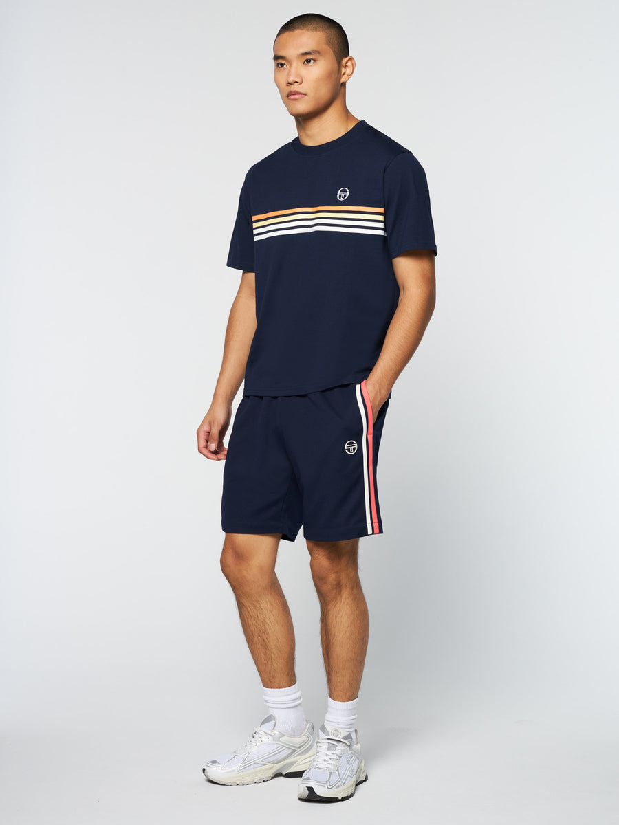 New Melfi T-Shirt- Maritime Blue/ White – Sergio Tacchini