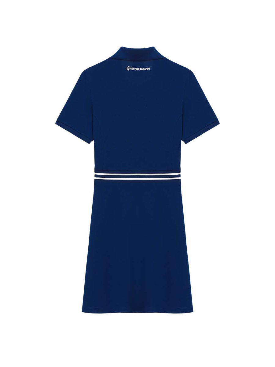 Essential Piqué Collar Dress- Navy
