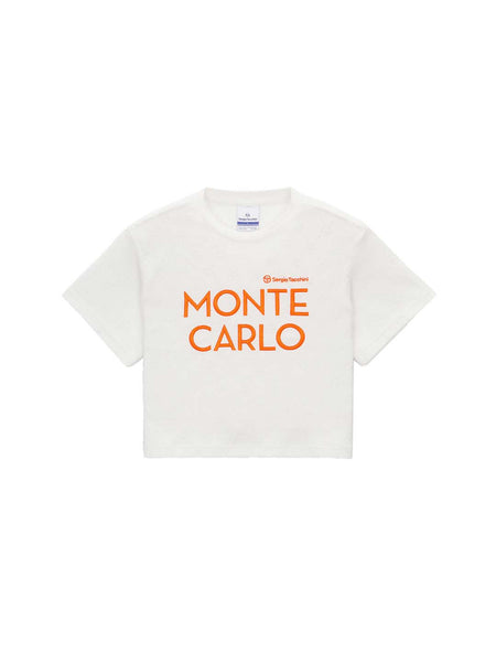 Women's Terry Jacquard Cropped T-Shirt- Off White – Sergio