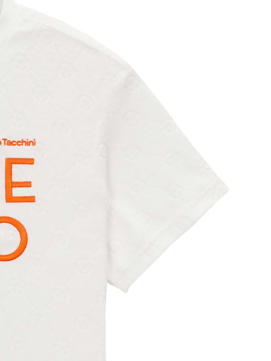 Women's Terry Jacquard Cropped T-Shirt- Off White – Sergio