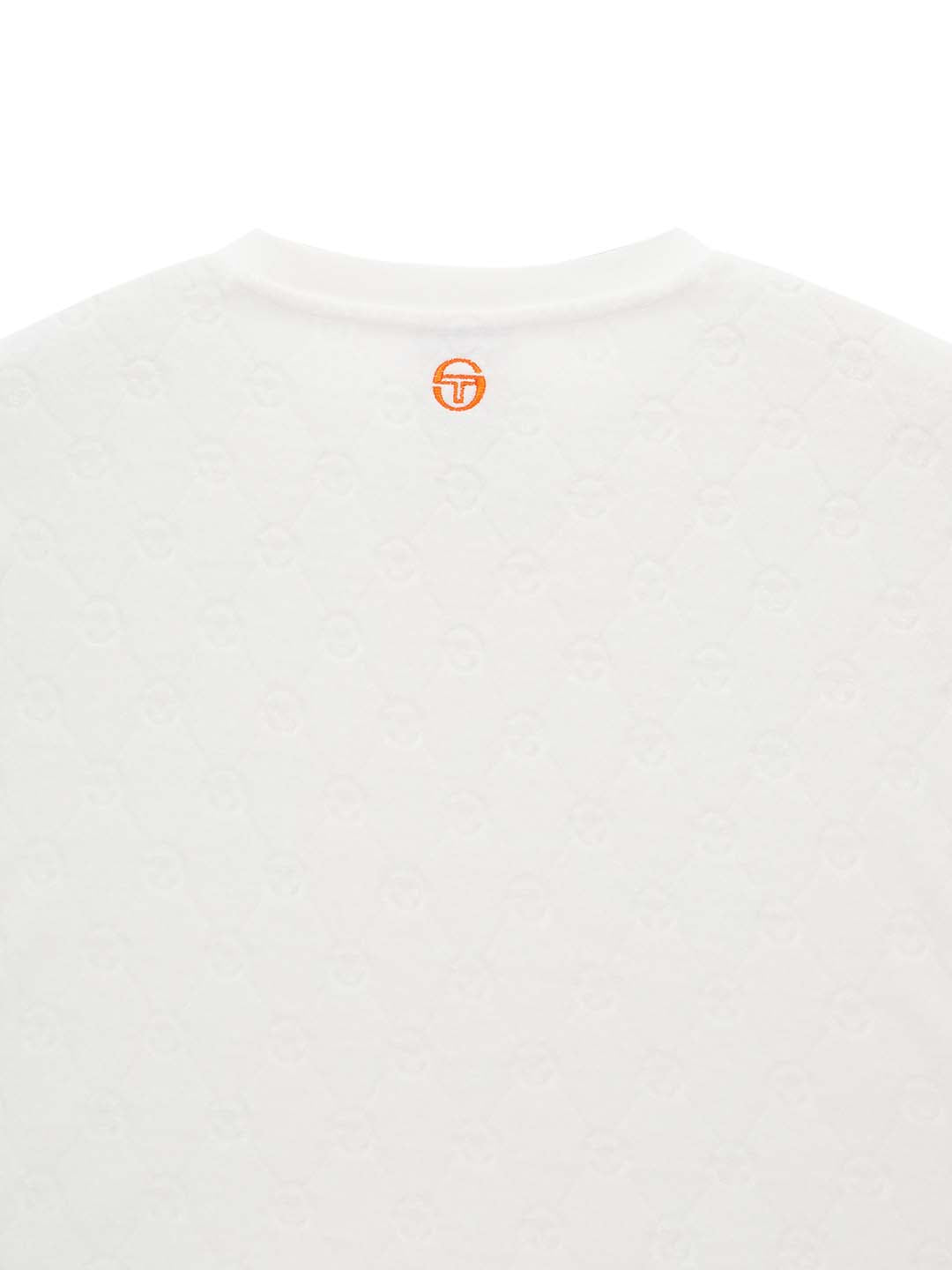 Women's Terry Jacquard Cropped T-Shirt- Off White – Sergio Women's Terry Jacquard Cropped T-Shirt- Off White – Sergio