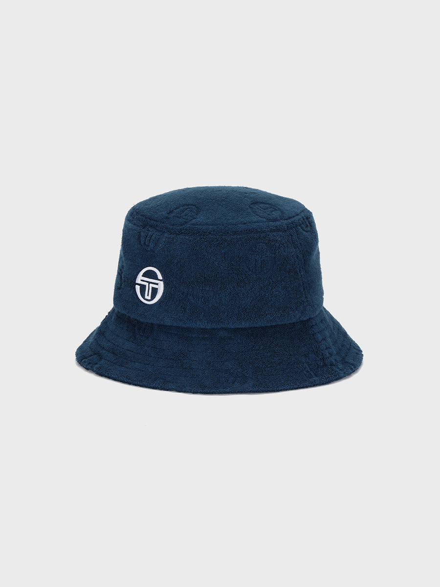 Monogram Terry Bucket Hat- Maritime Blue