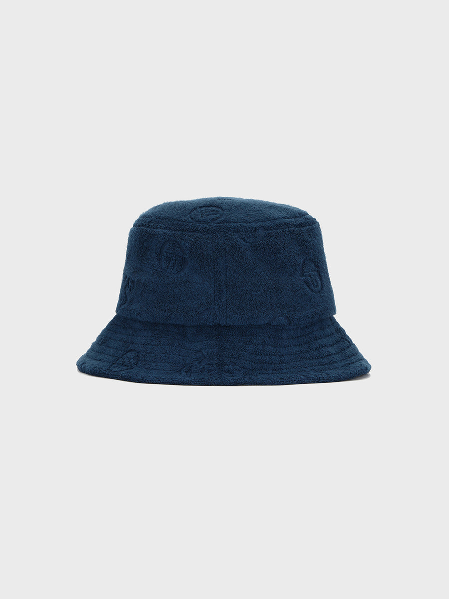 Monogram Terry Bucket Hat- Maritime Blue