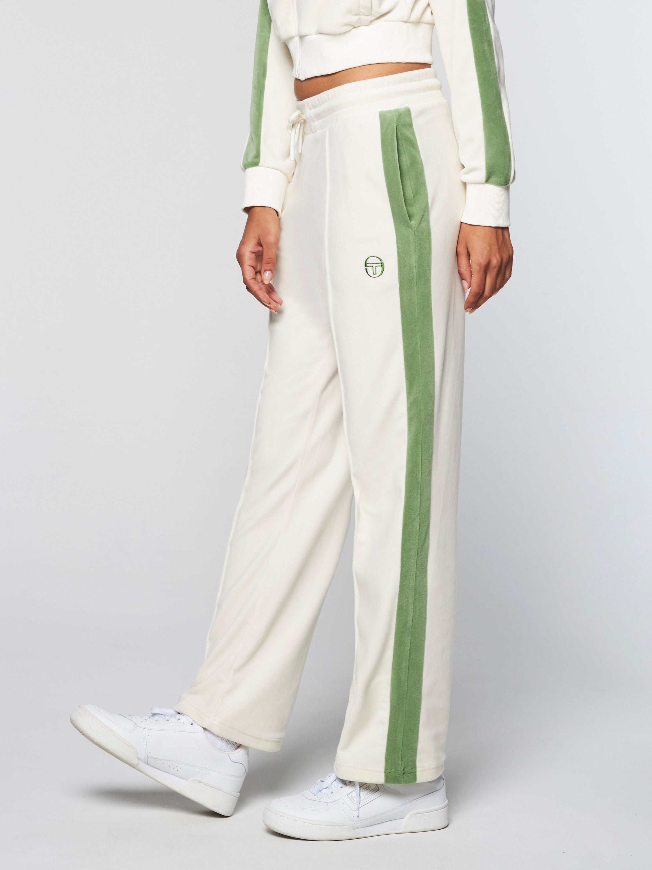 Miss Carlotta Velour Track Pant-Gardenia – Sergio Tacchini
