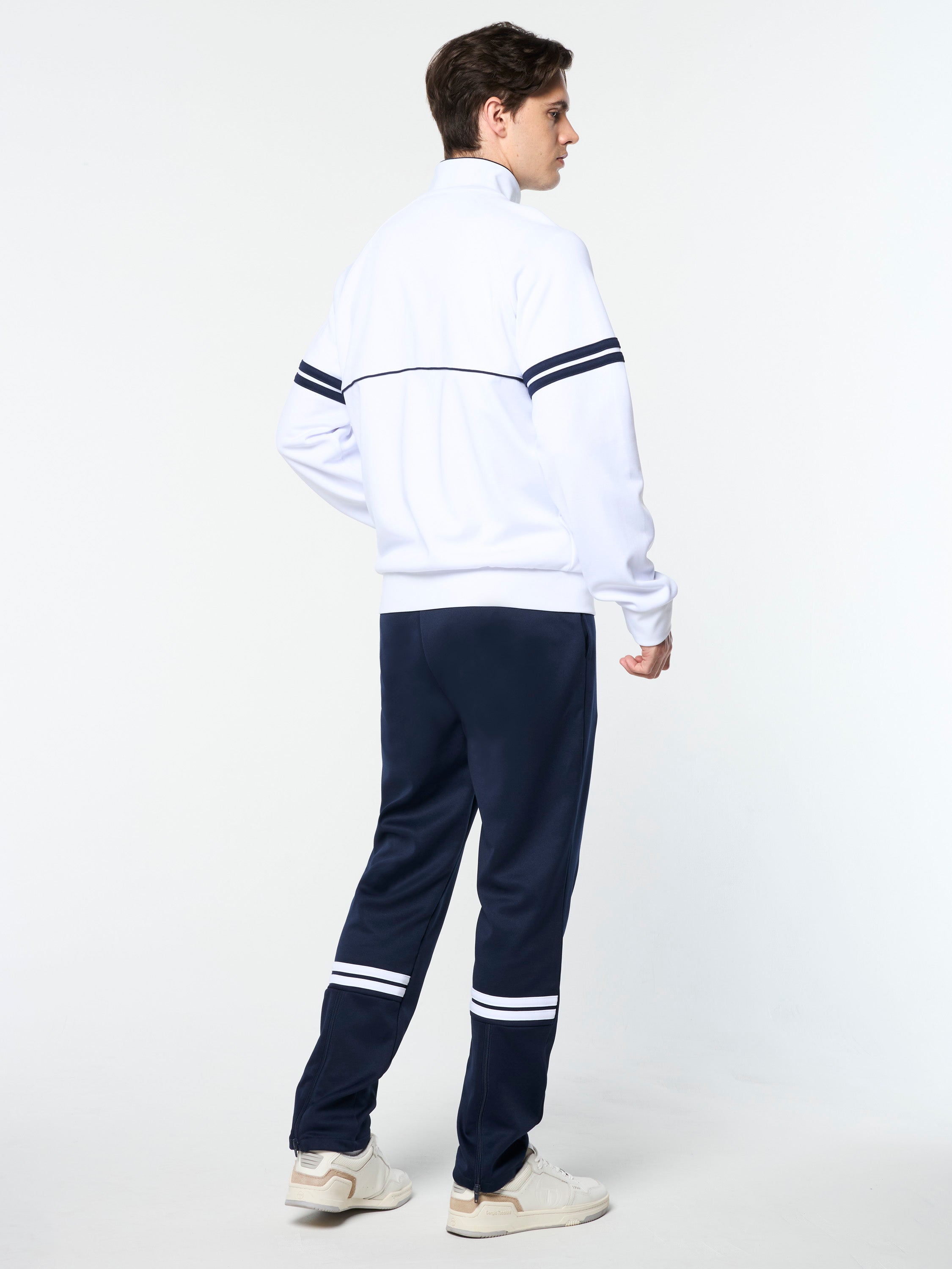 Orion Davis Track Jacket- White/ Maritime Blue – Sergio Tacchini