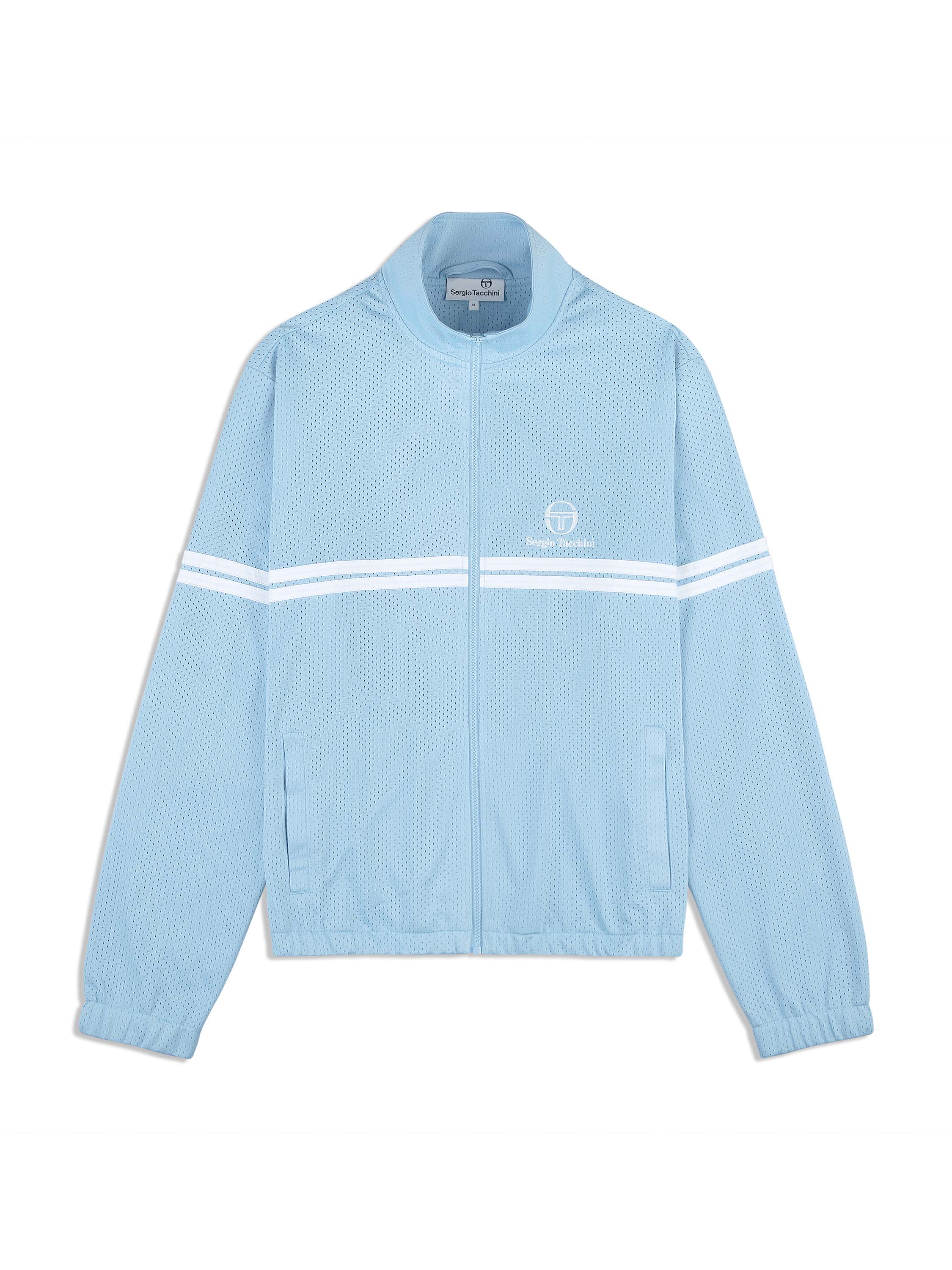 Arturo Mesh Track Jacket- Dutch Canal/ White