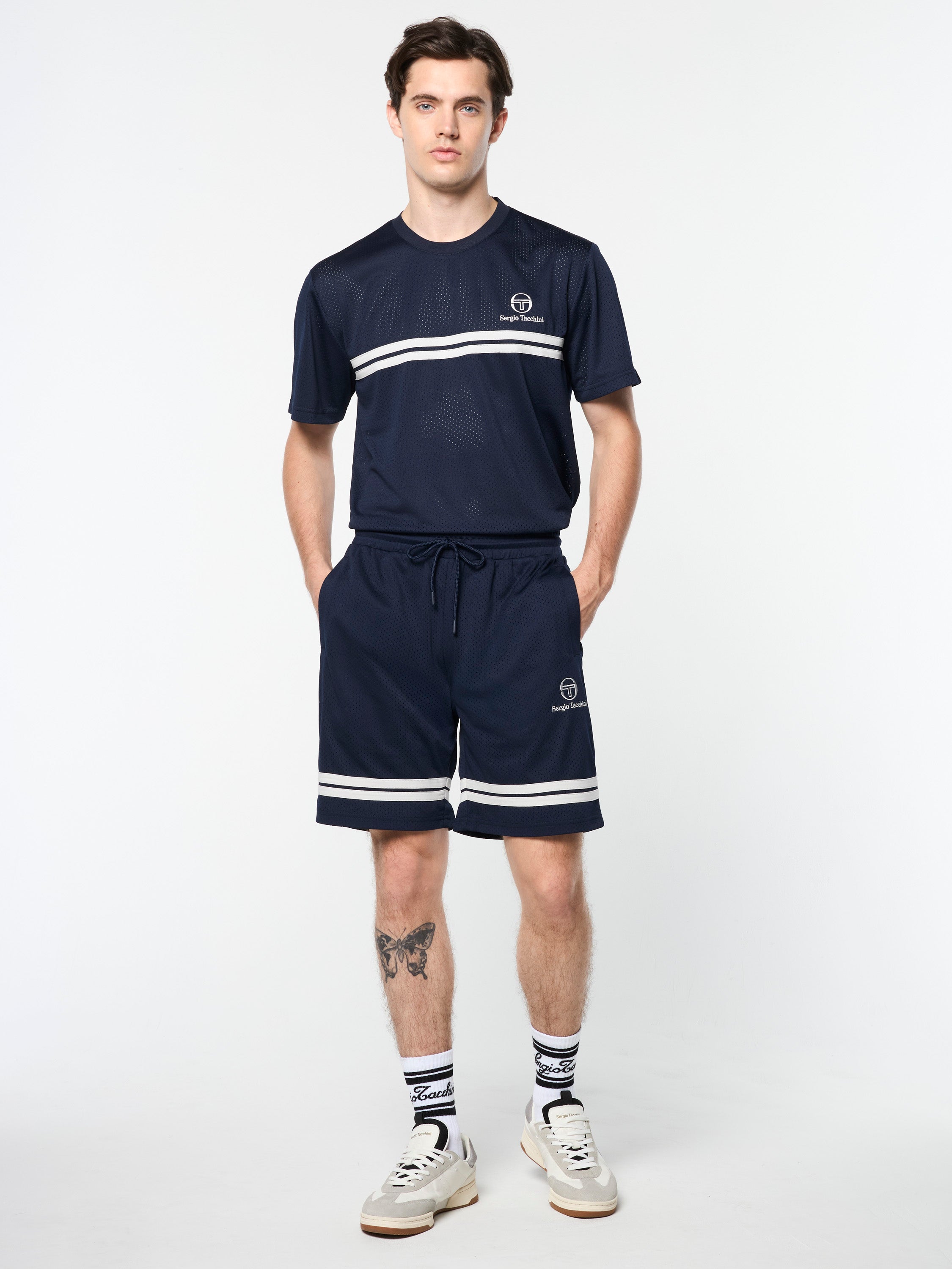 Ludovic Mesh Short- Maritime Blue/ Quiet Grey – Sergio Tacchini