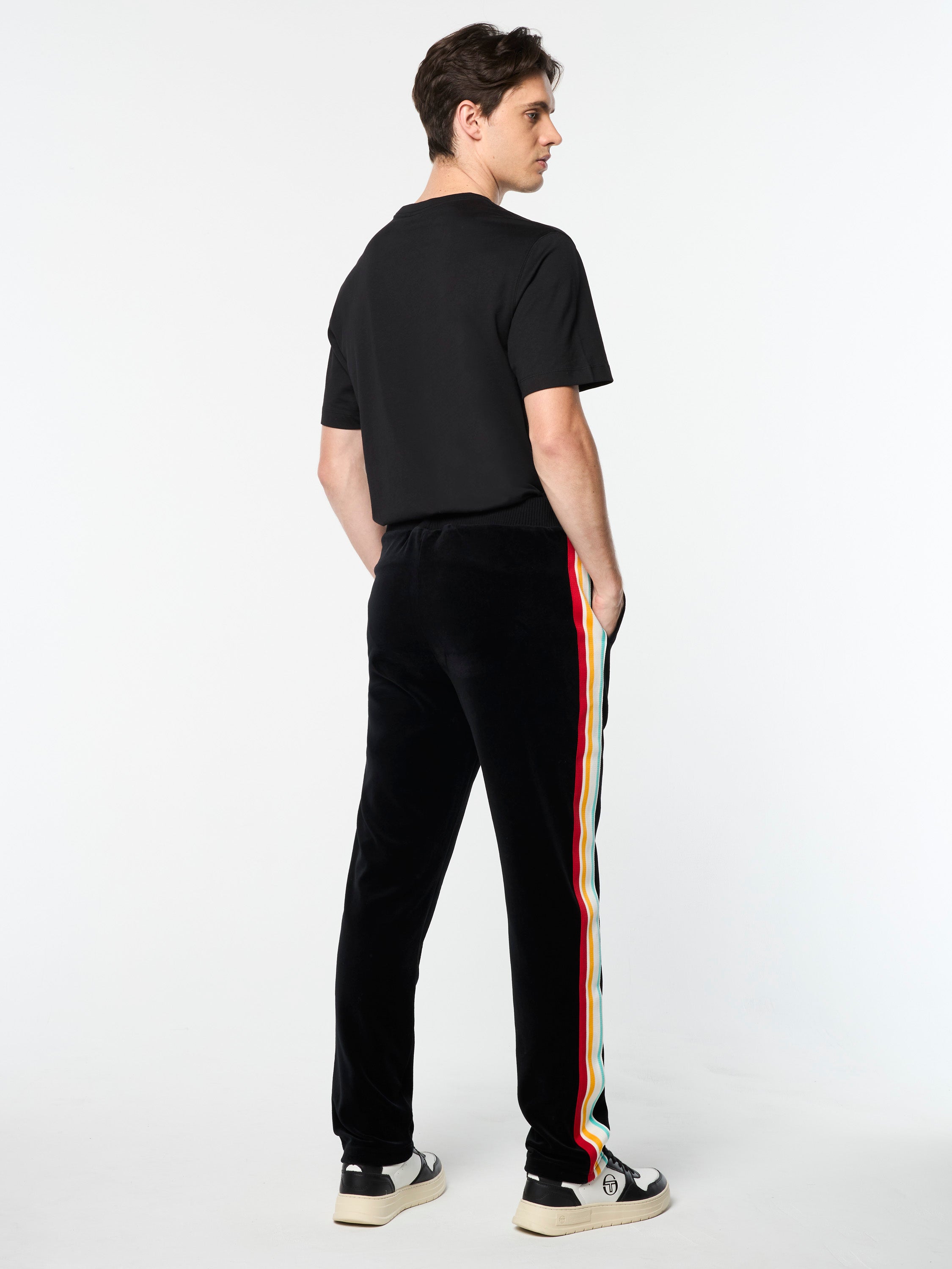 Slice Track Pant- Black/ Black – Sergio Tacchini
