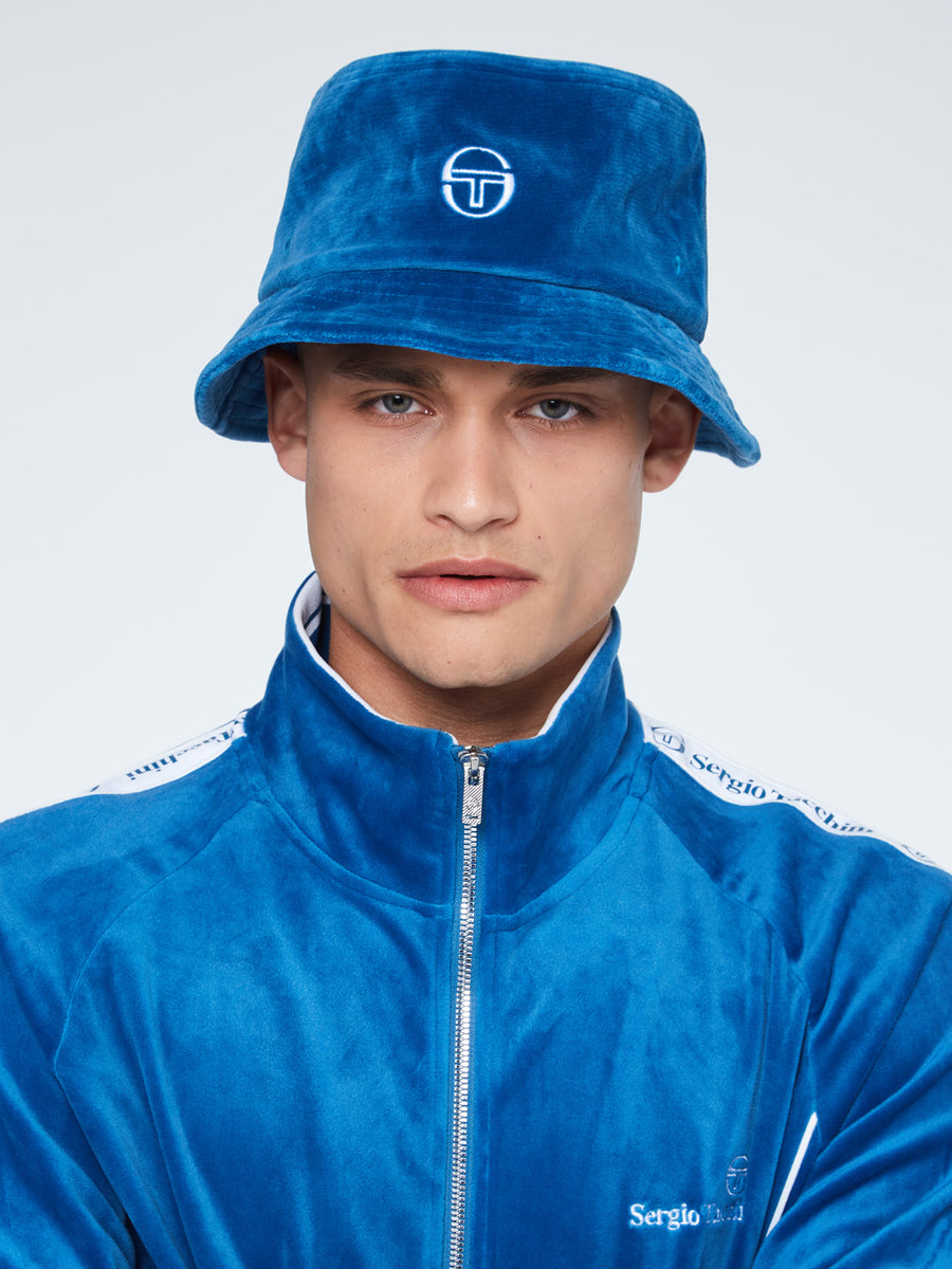 Velour Bucket Hat- Vallarta Blue