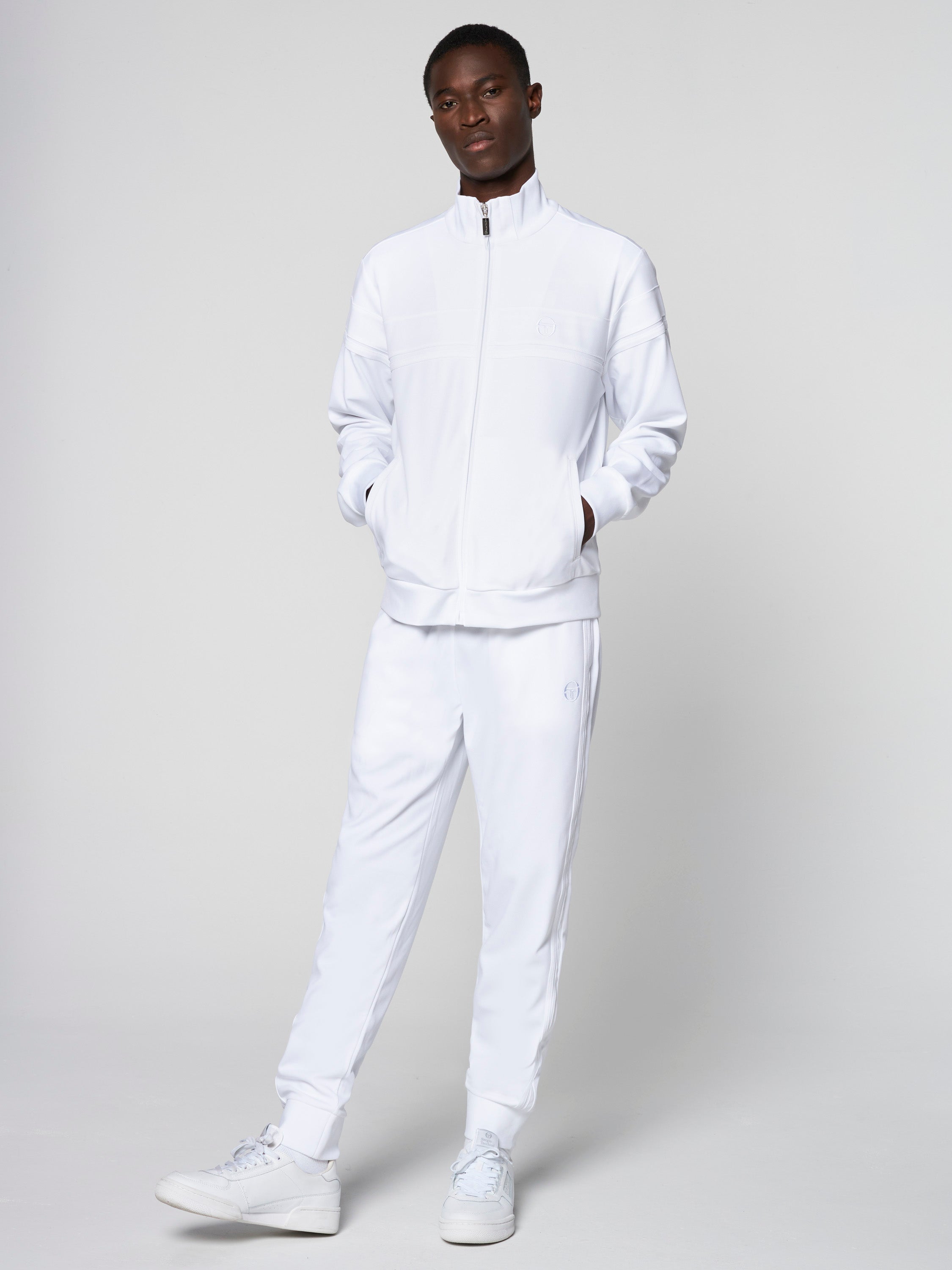 Damarindo Track Jacket- White/ White – Sergio Tacchini