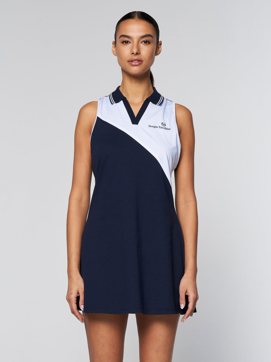 Women's Vigentino Tennis Dress- Maritime Blue